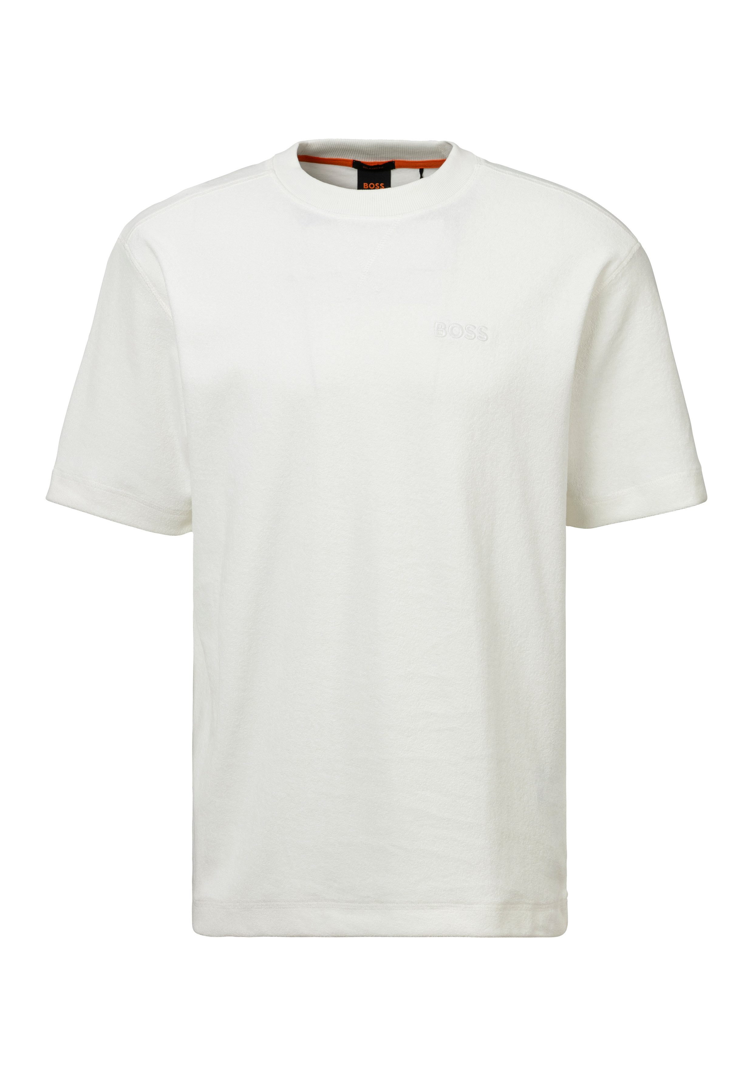 Boss Orange T-shirt TeeTowel met een ronde hals