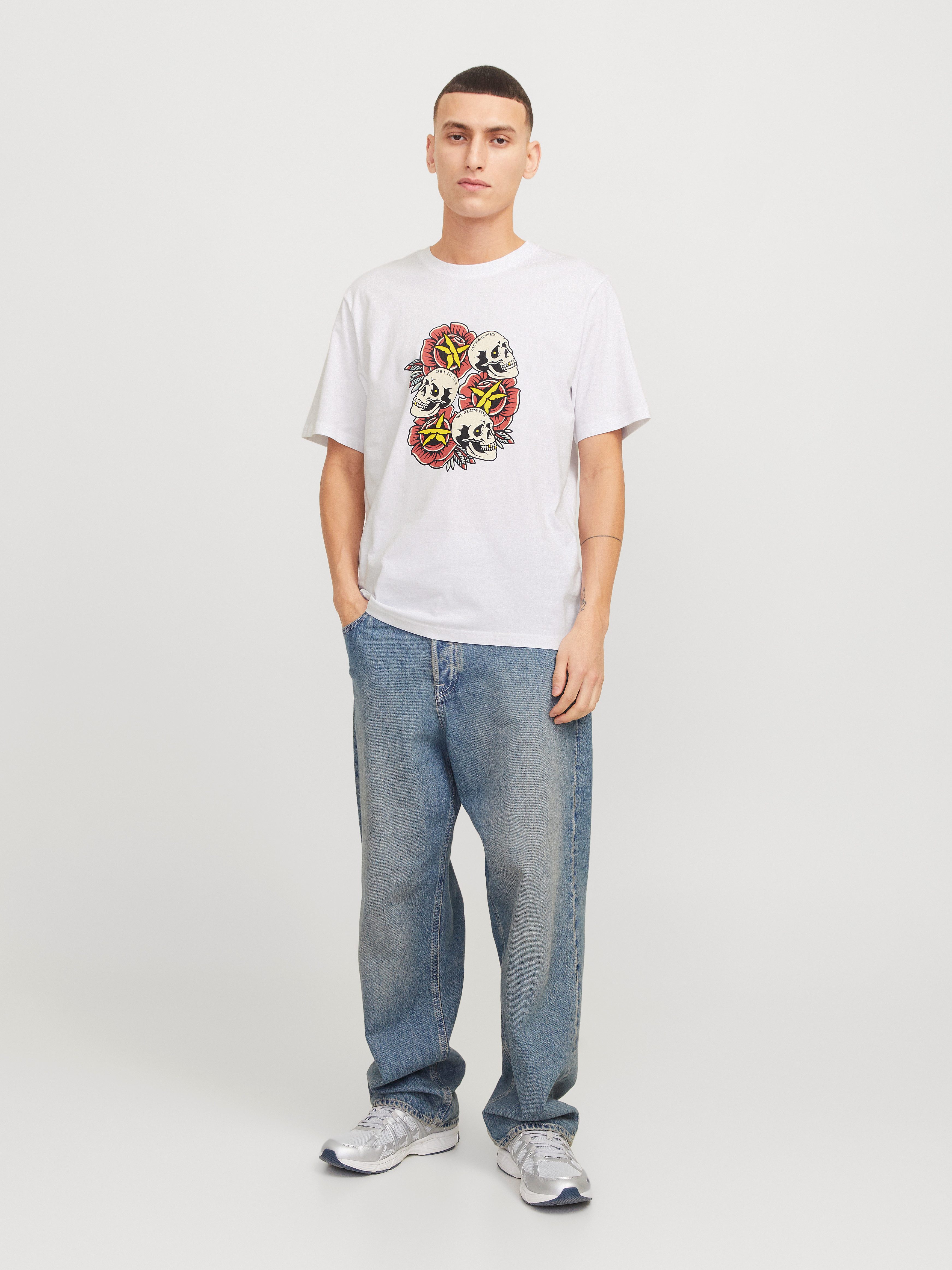 Jack & Jones T-shirt JORANATOMY SKULL TEE SS CREW NECK LN