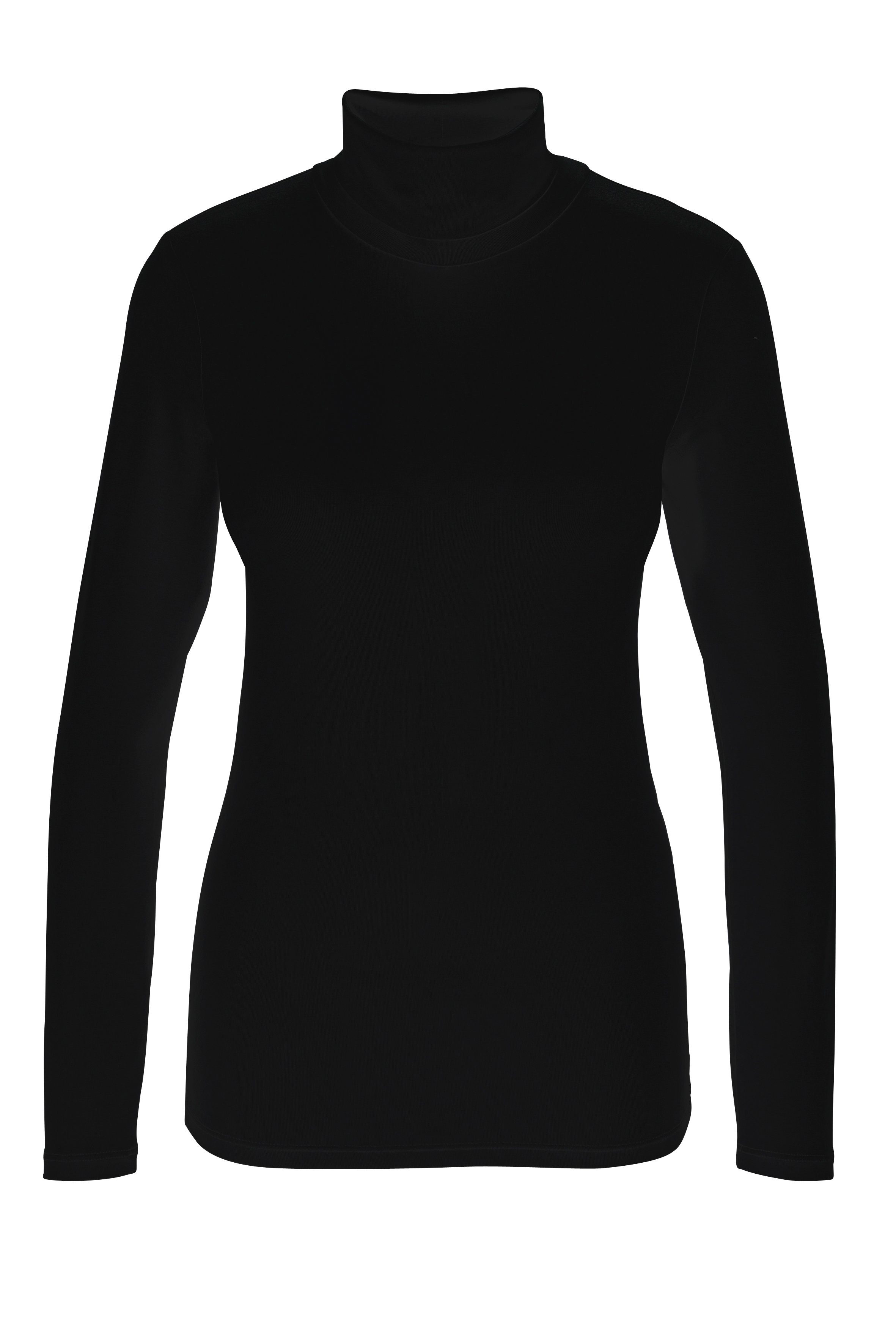 Aniston CASUAL Colshirt in zwart met bonte print of 4 trendy effen kleuren