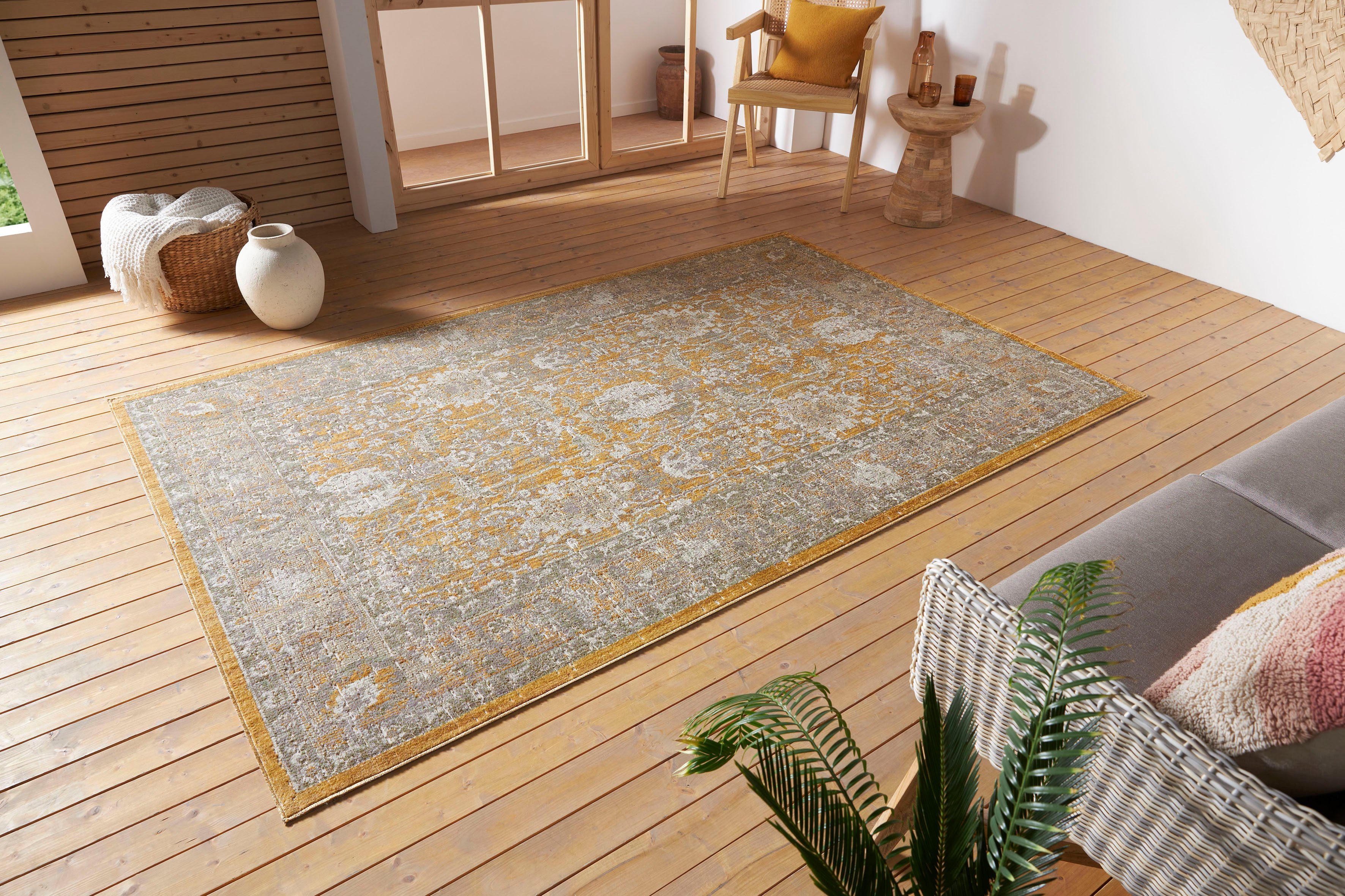 NORTHRUGS Vloerkleed LUXOR In-& outdoor, loper, weerbestendig, balkon, woonkamer, oriënt