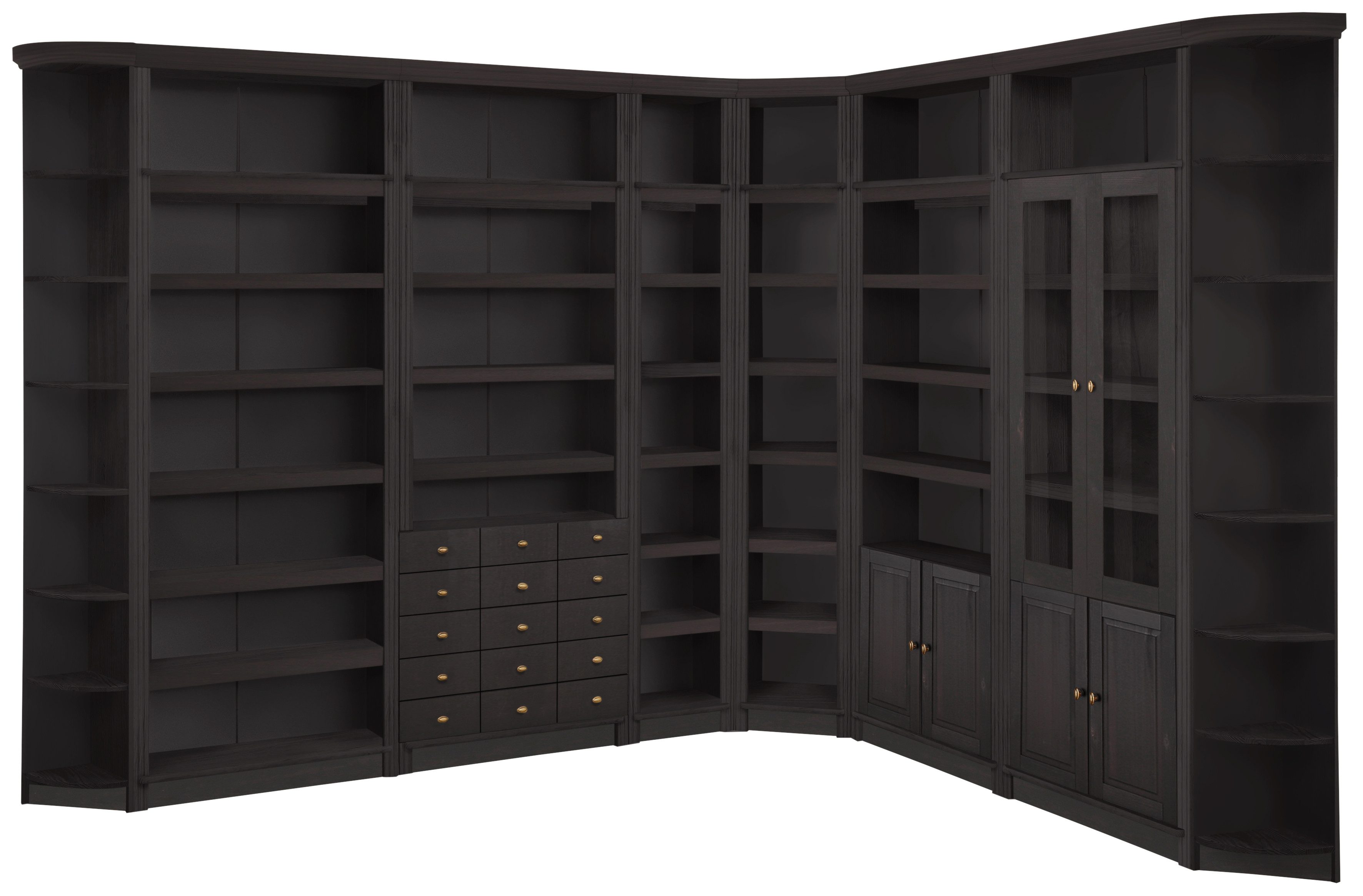 Home affaire Boekenkast Soeren van massief grenen, hoogte 220 cm, met 2 houten deuren, veel bergruimte