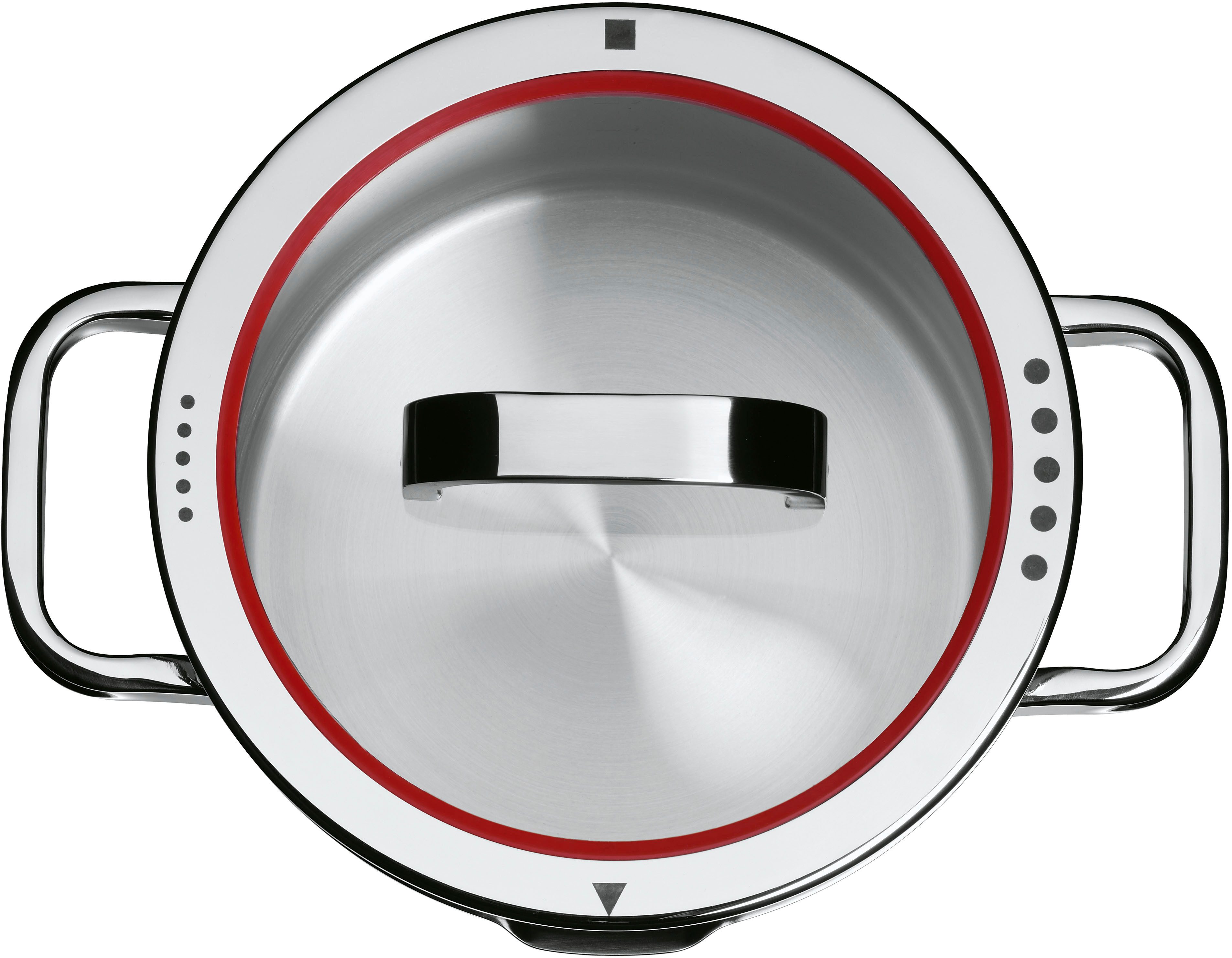 WMF Braadpan Function 4 warmte-reducerende handvatten, met 4 gietfuncties, interne schaalverdeling