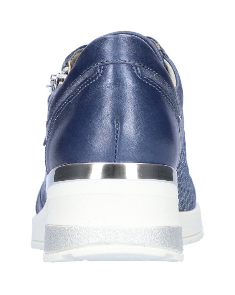 Waldläufer Sneakers met sleehak H-Clara , veterschoenen, lage schoen, vrijetijdsschoen met metallic inzet