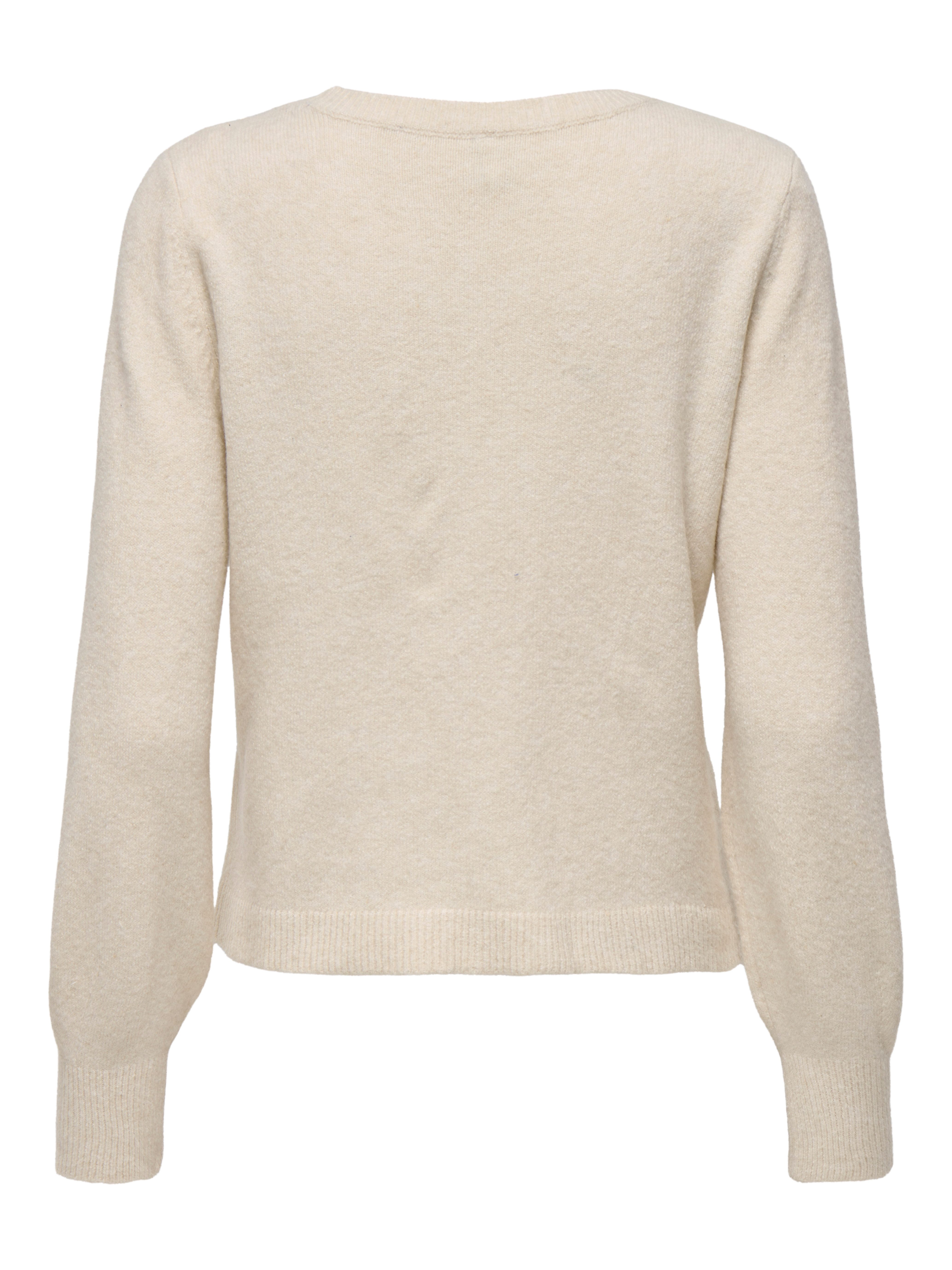 Only Gebreide trui ONLJEANETT LIFE LS BUTTON O-NECK CS KNT