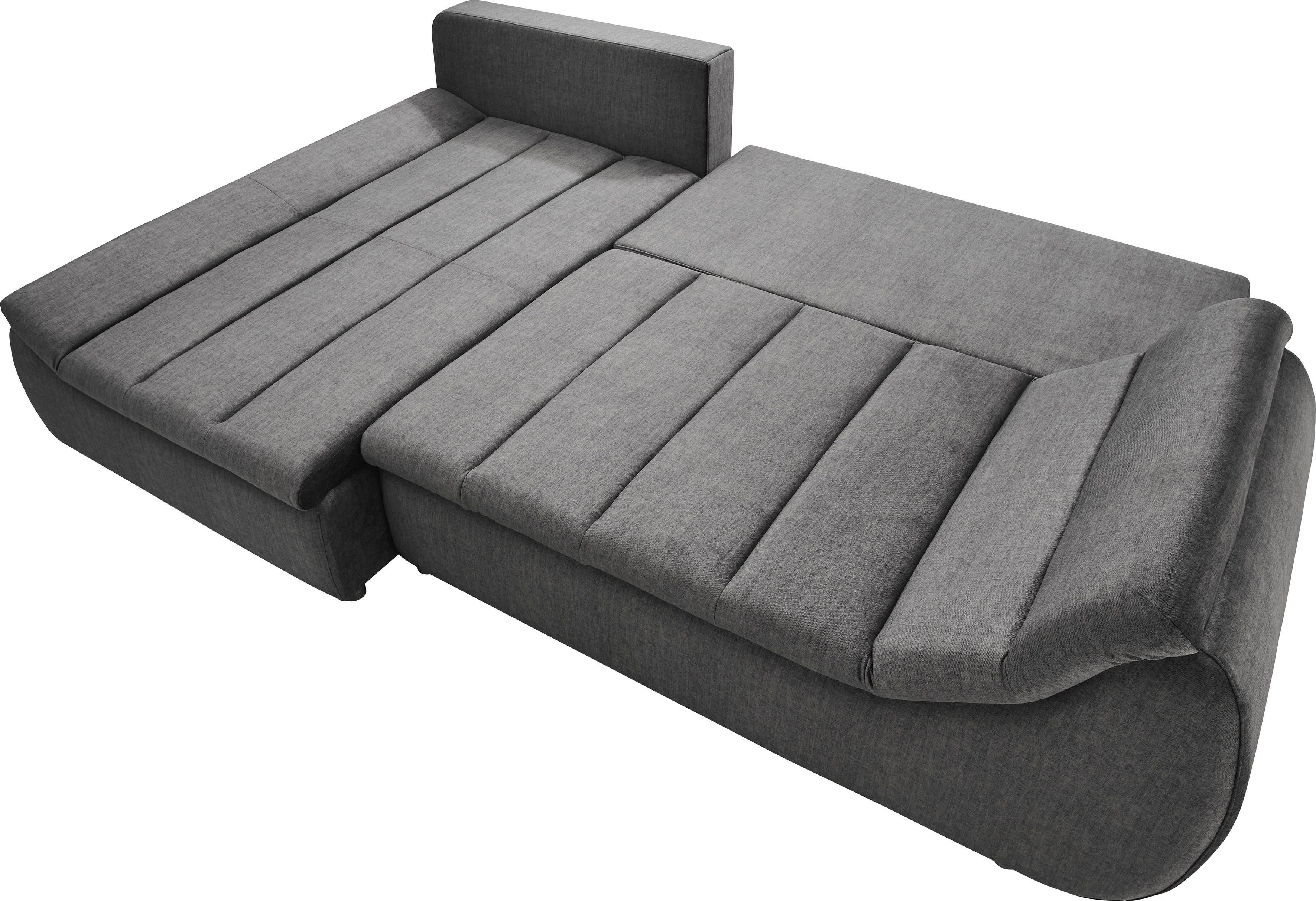 INOSIGN Hoekbank Imola elegant en modern, actuele stiksels in de zitting, comfortabel, L-vorm