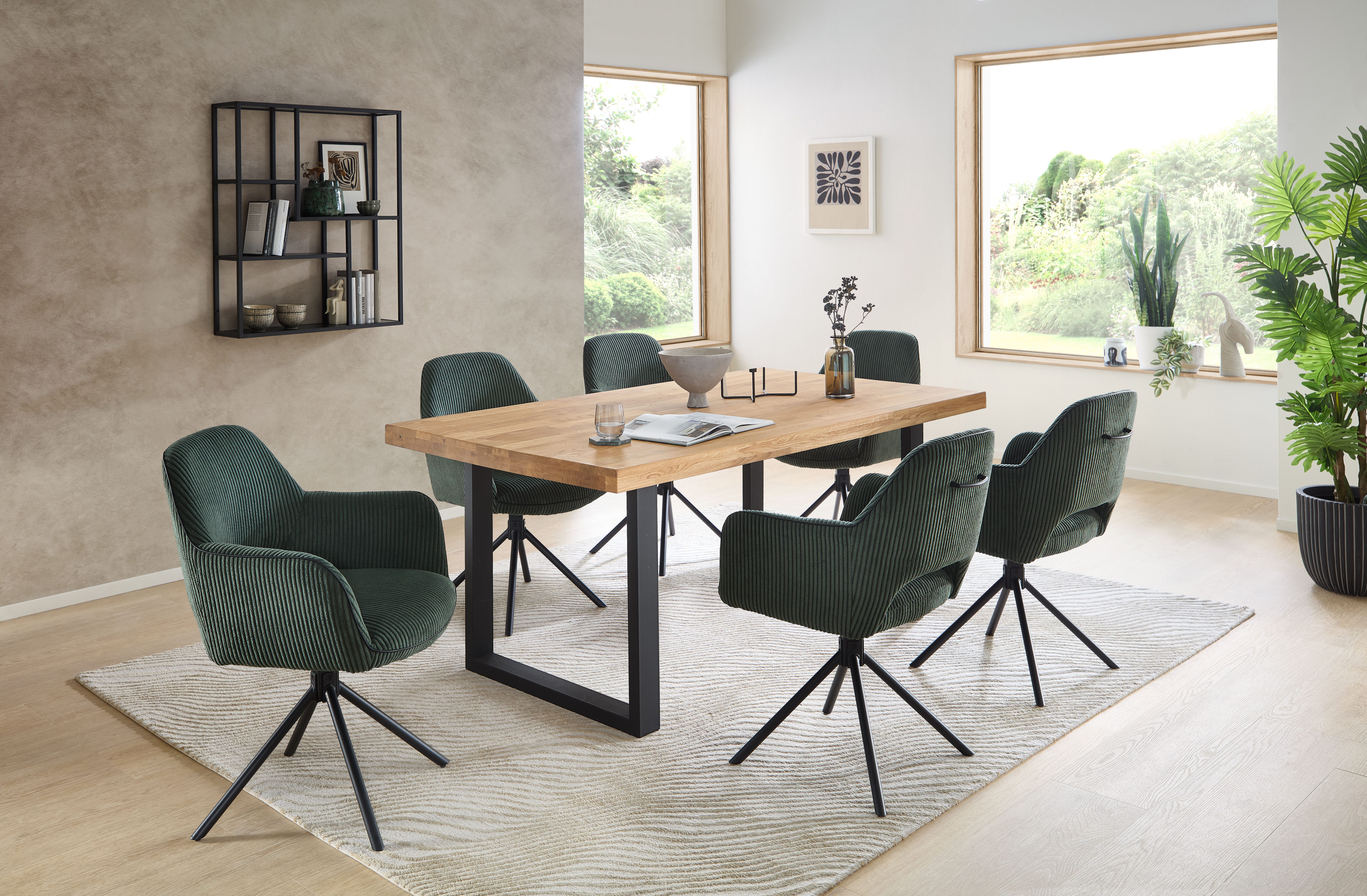 Stolkom Eettafel Chris eettafel eik massief hout, BxHxD 110x47x70 cm