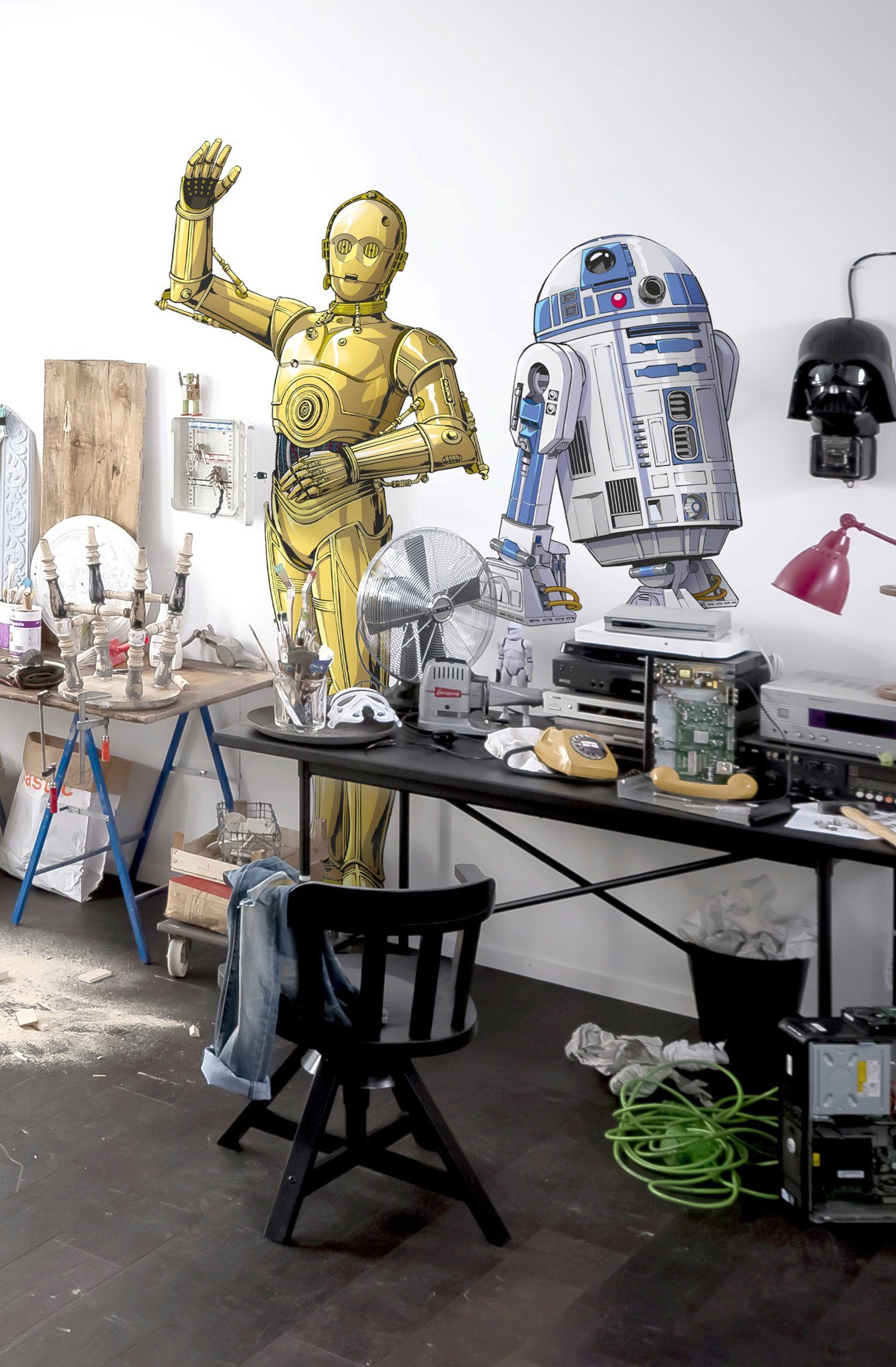 Komar Vliesbehang Zelfklevend vlies - Star Wars XXL R2D2 - Afmeting 127 x 120 cm (1 stuk)