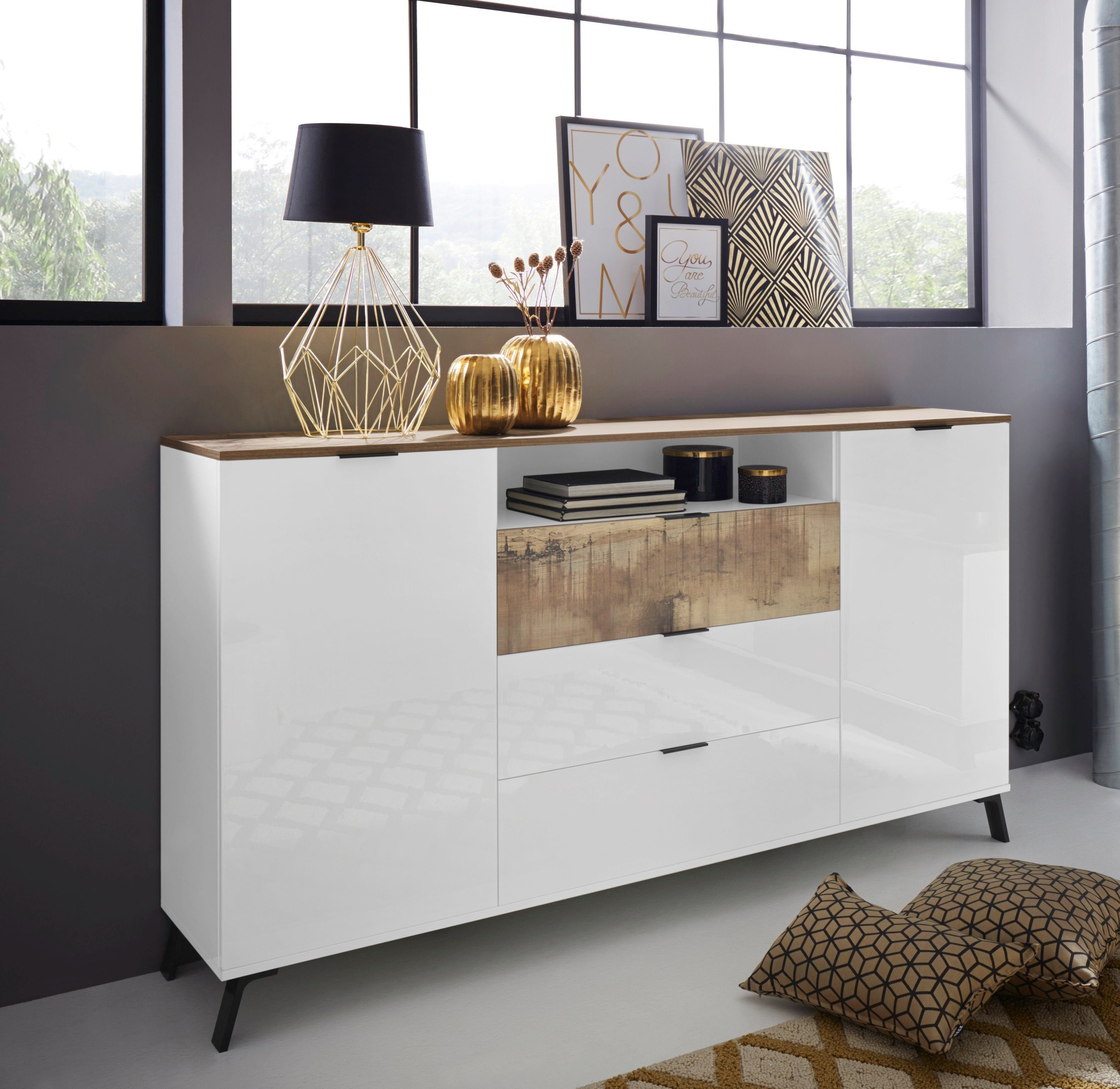INOSIGN Highboard CASANOVA Hoogte ca. 100 cm