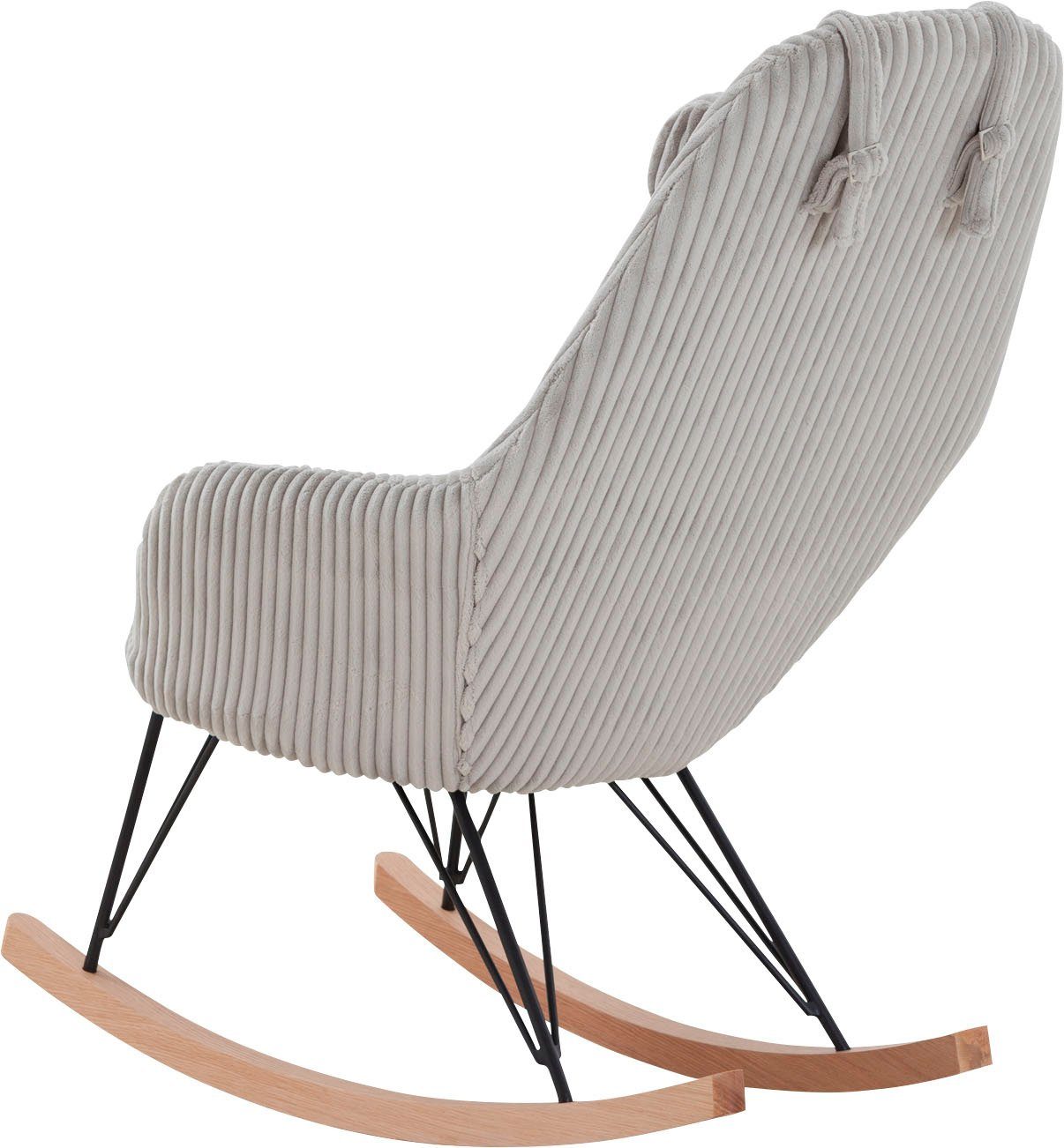 SalesFever Schommelstoel Bekleding in moderne corduroy-look