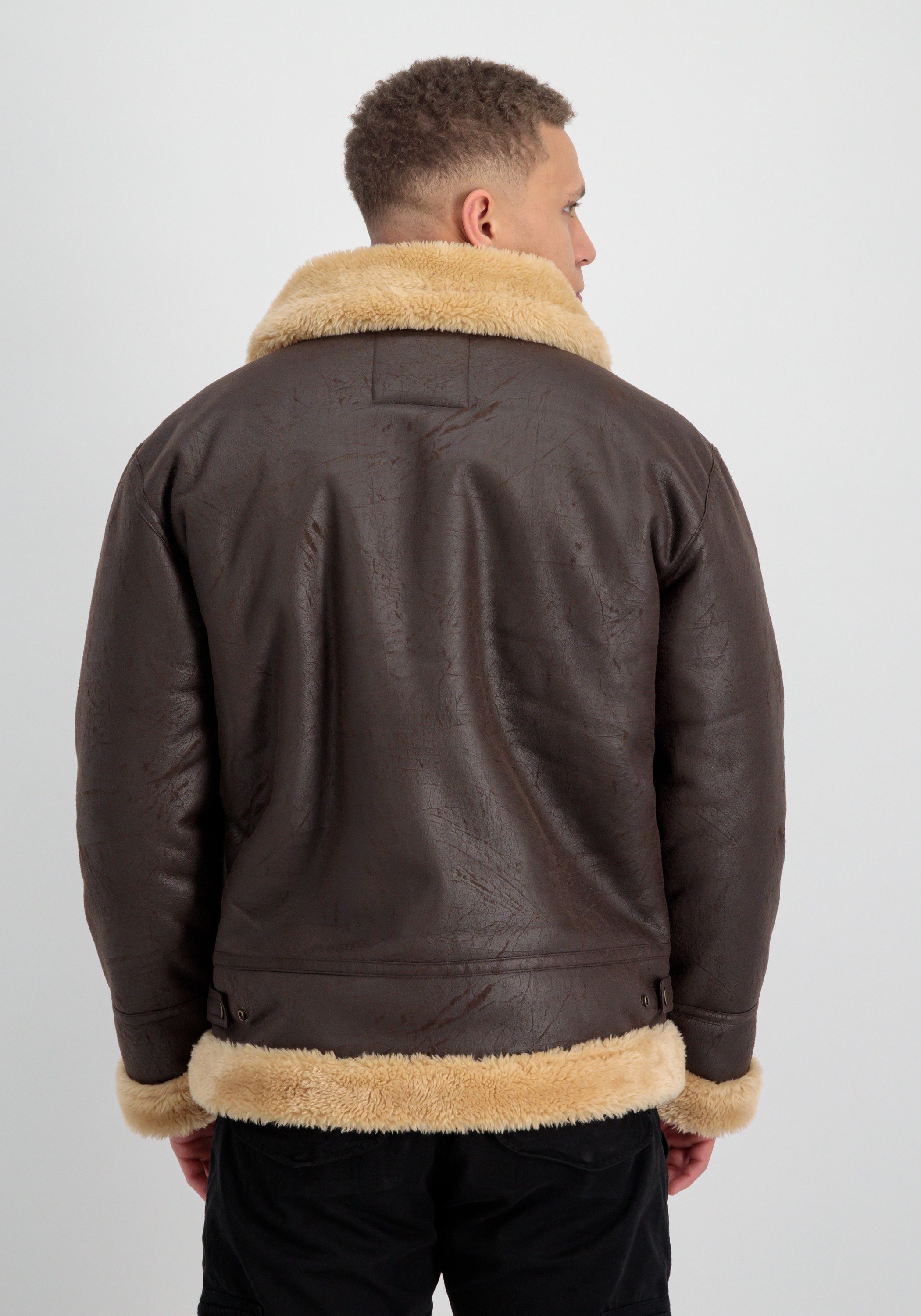 Alpha Industries Leren jack Alpha Industries Men - Bomber Jackets B-3 Faux Leather