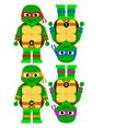 wall-art wandfolie teenage mutant ninja turtles (1 stuk) multicolor