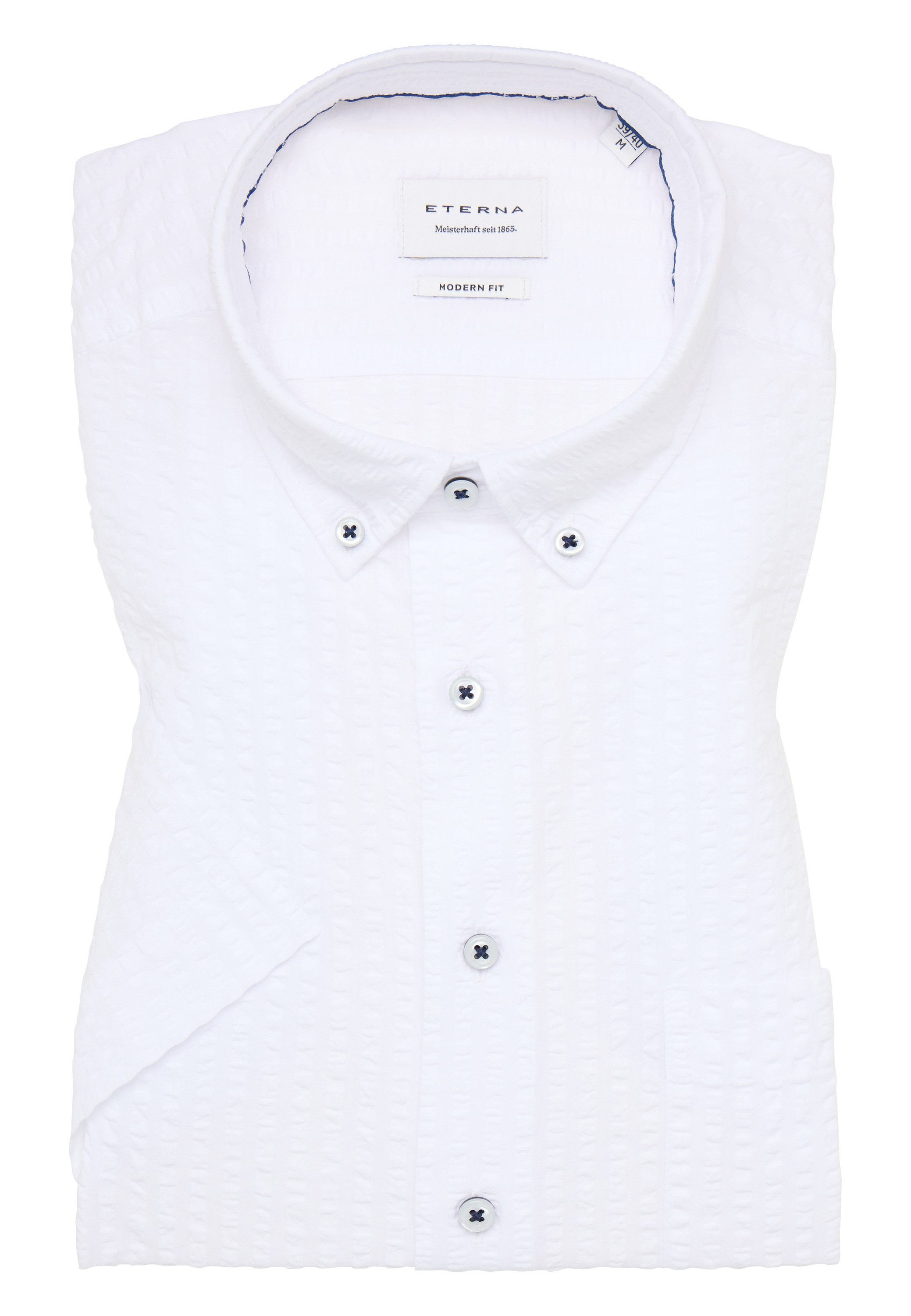 Eterna Overhemd met korte mouwen MODERN FIT EASY IRON (gemakkelijk te strijken)