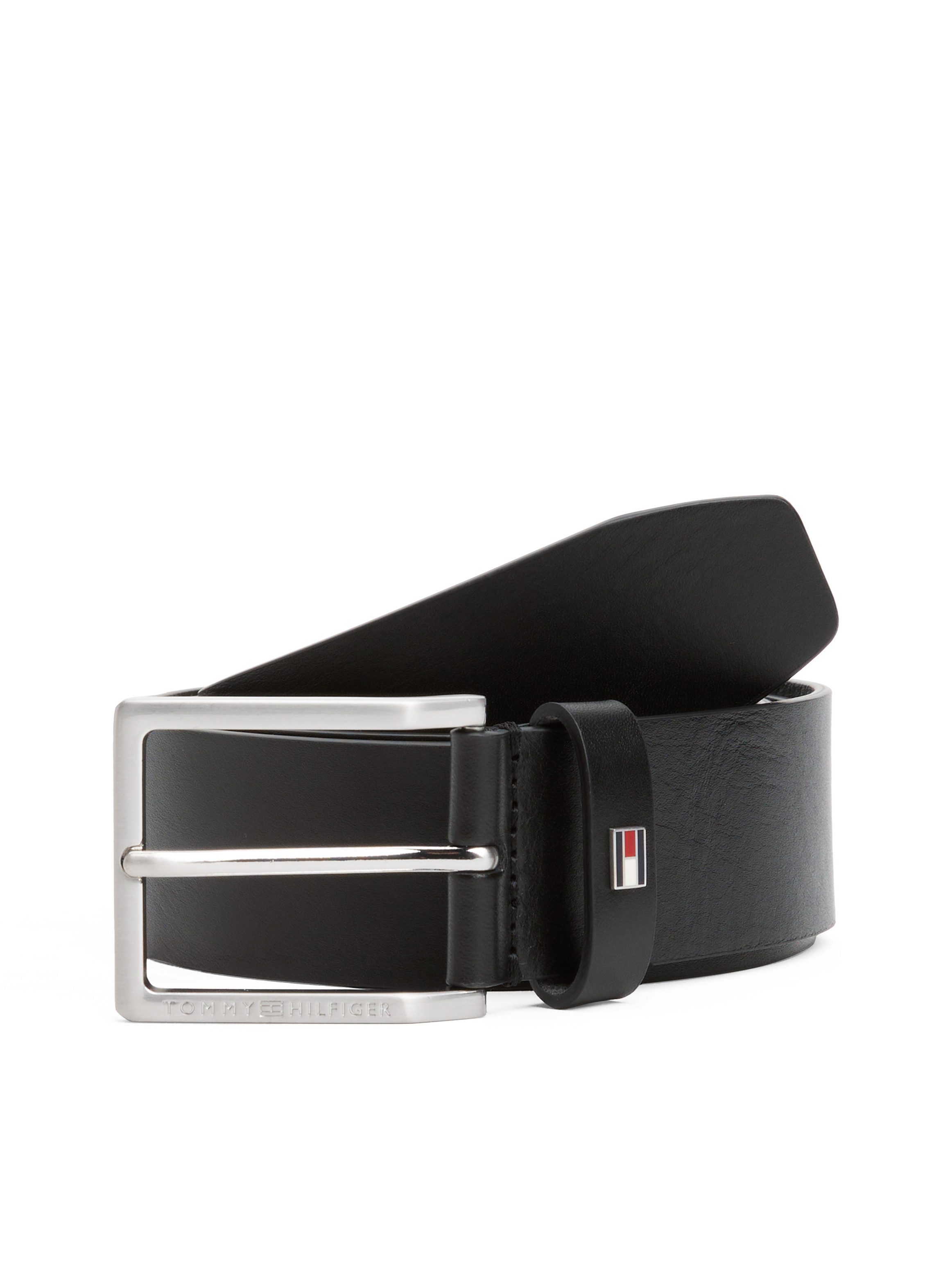 Tommy Hilfiger Leren riem ADAN 3.5 EXT Metalen logopatch, eenvoudige doornsluiting