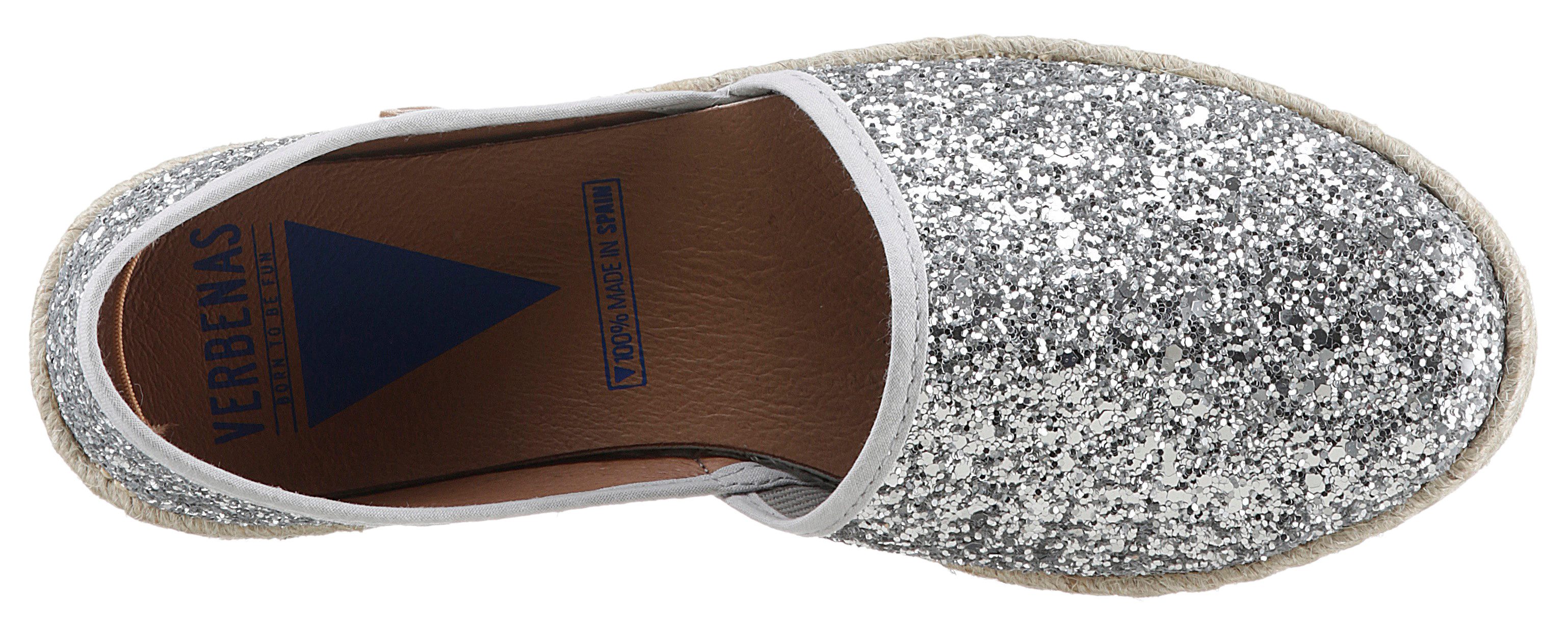 VERBENAS Espadrilles CARMEN GLITTER , slipper, zomerschoen, strandschoen met glitter