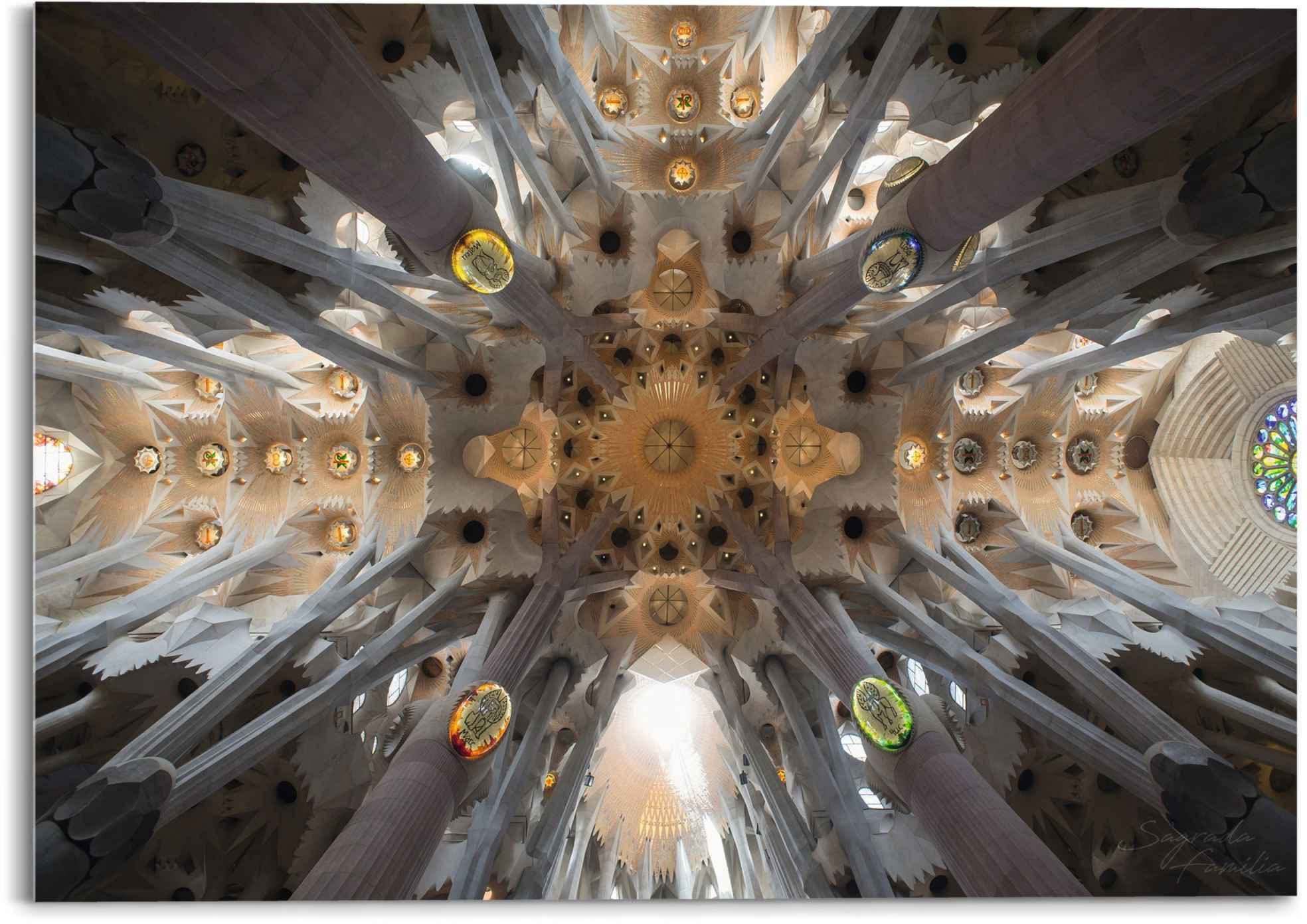 Reinders! Print op glas Artprint op glas Sagrada Familia Sara Franqui - fotografie - kunst