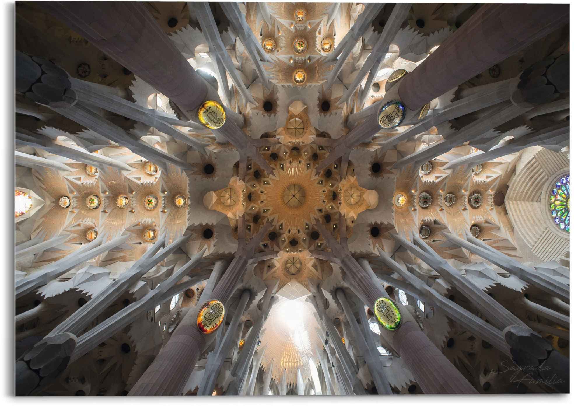 Reinders! Print op glas Artprint op glas Sagrada Familia Sara Franqui - fotografie - kunst (1 stuk)