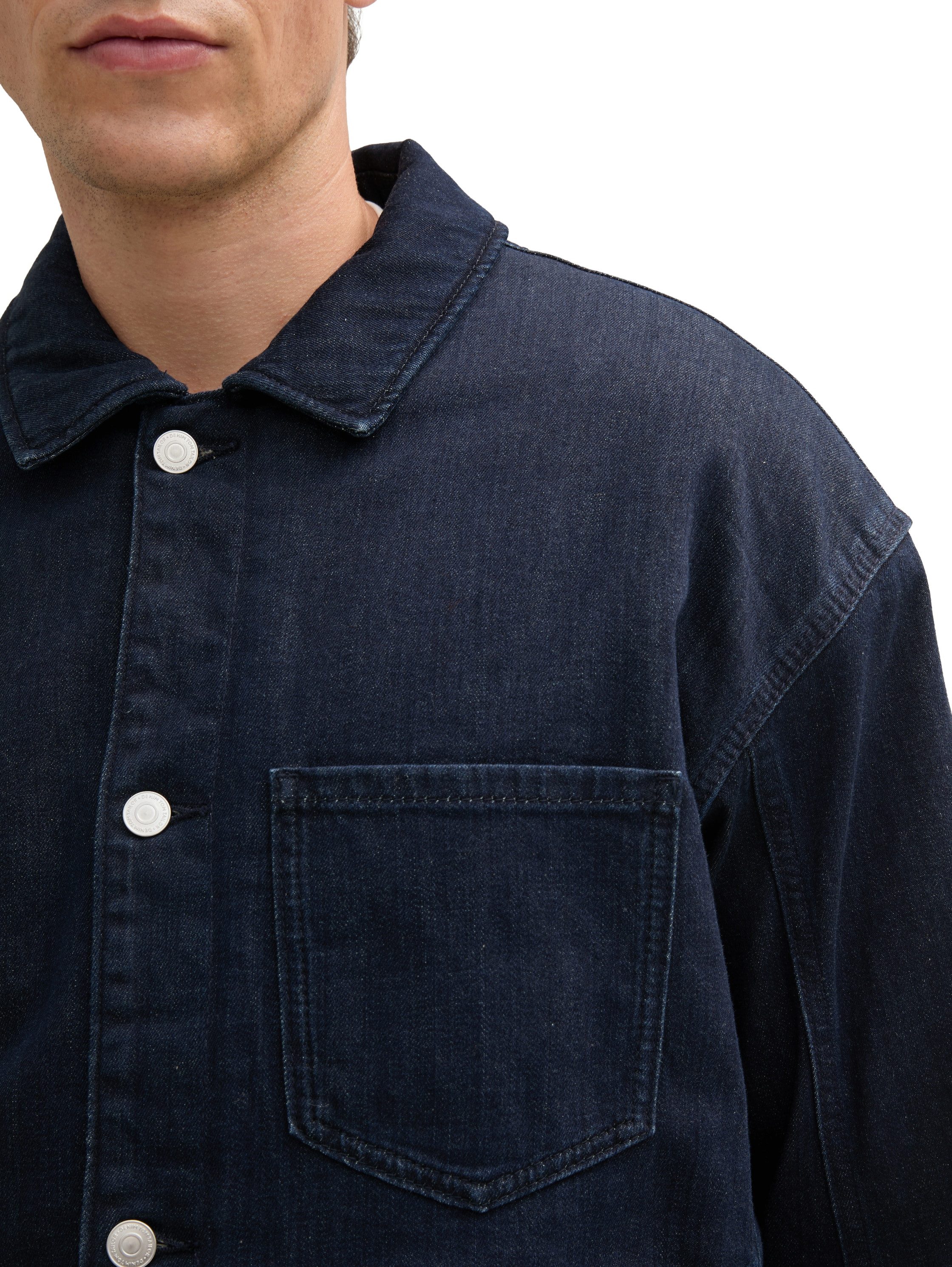 Tom Tailor Denim Jeansjack met voering van imitatiebont
