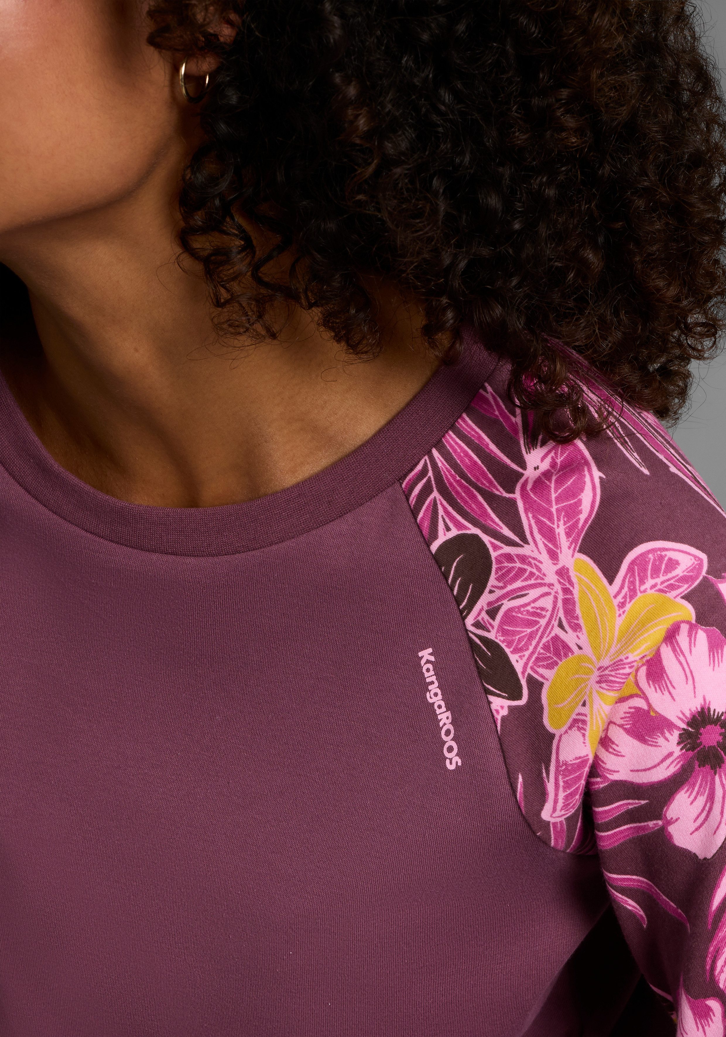 KangaROOS Sweatshirt Mouwen met bloemenprint