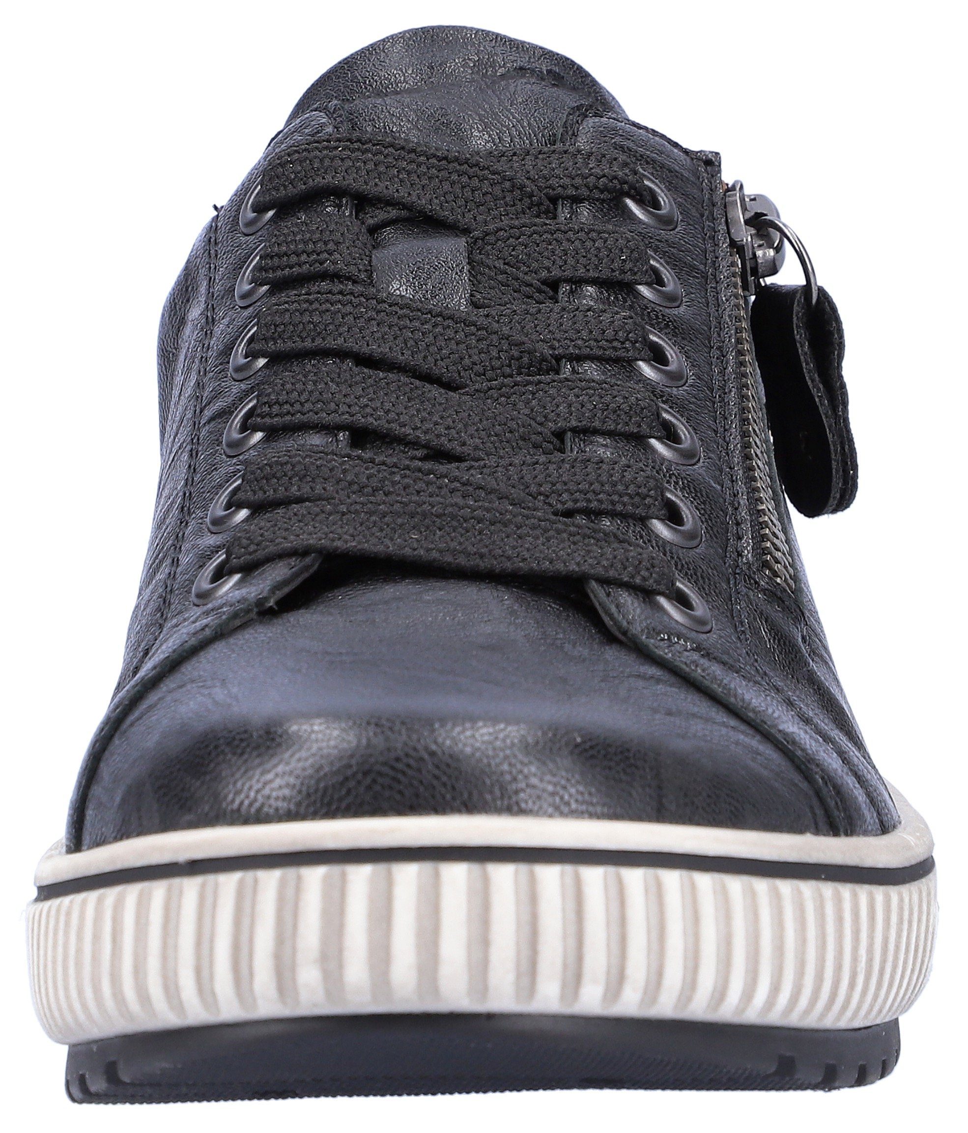 Remonte Plateausneakers vrijetijdsschoen, lage schoen, veterschoen met buitenrits