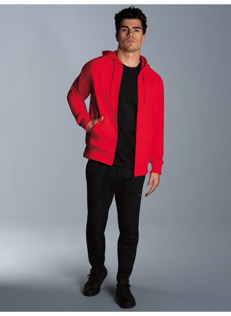 Trigema Vrijetijdscombinatie TRIGEMA joggingpak met capuchon en rits (1-delig)