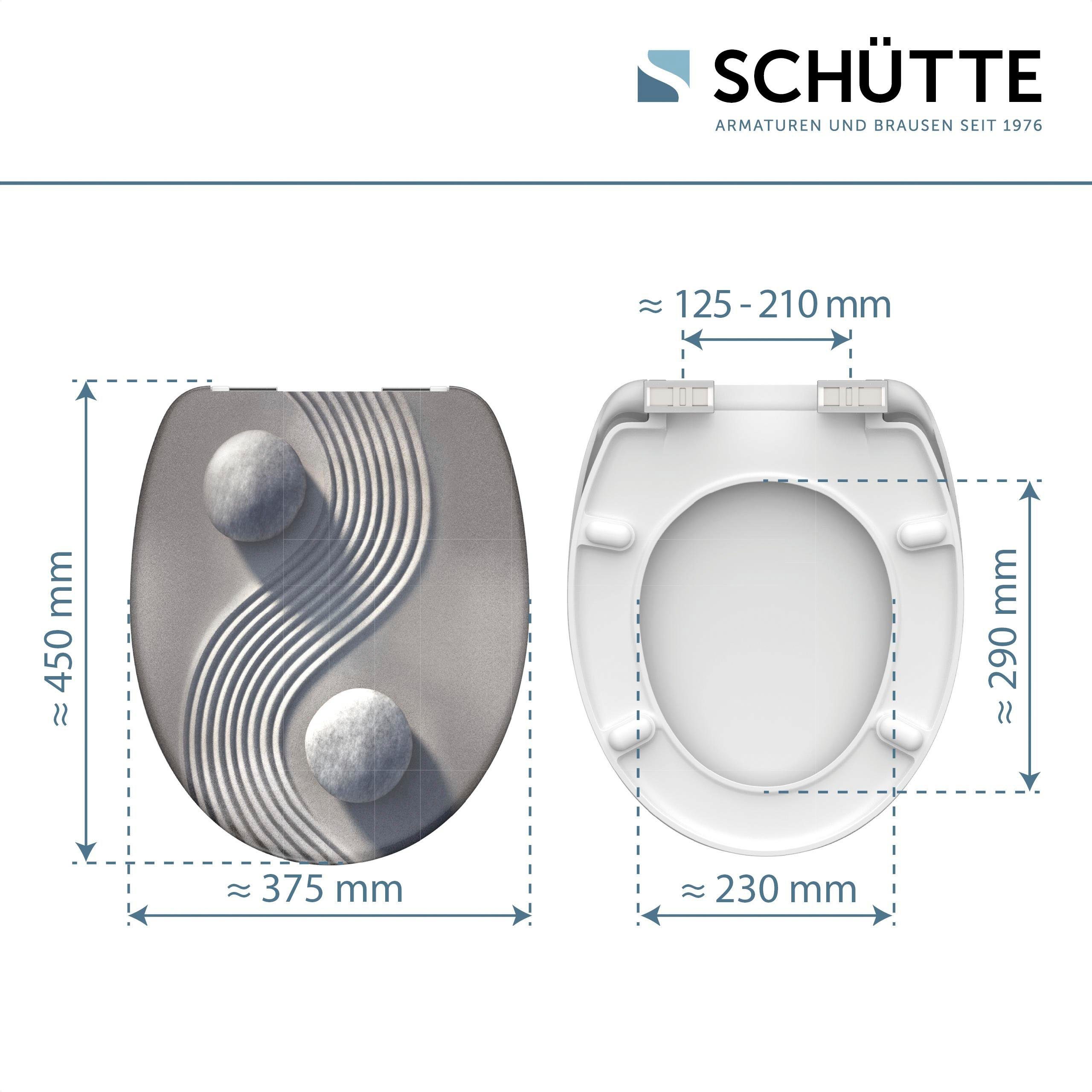 Schütte Toiletzitting Yin & Yang Duroplast, met soft-closemechanisme