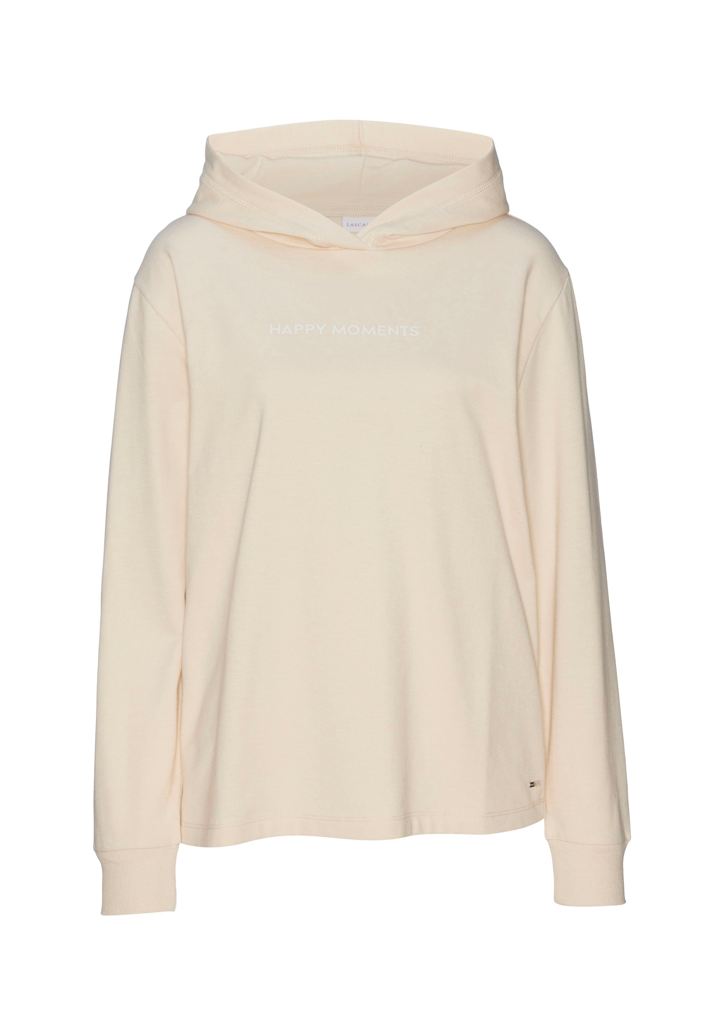 Lascana Hoodie met subtiele frontprint, loungepak