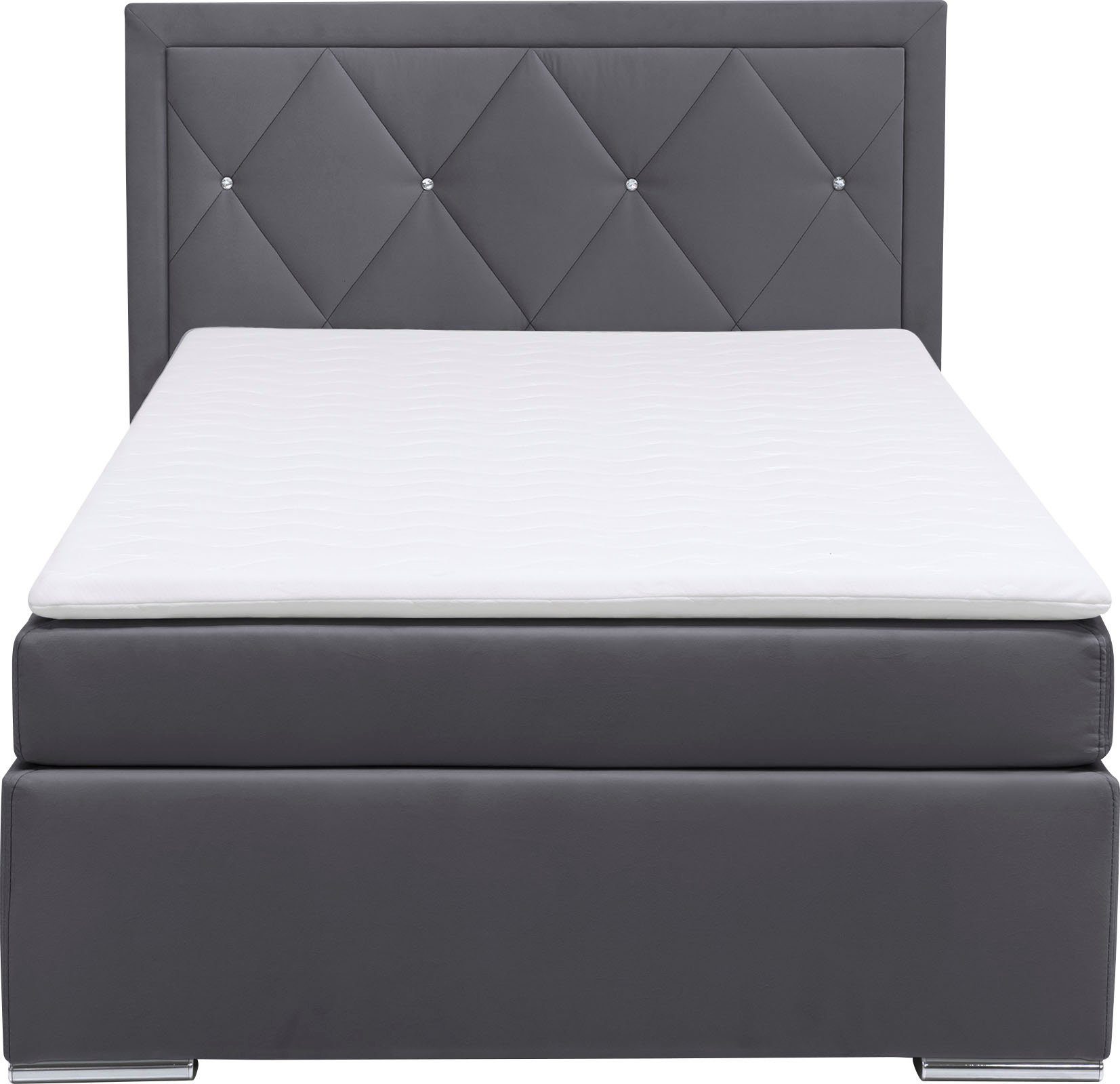 Leonique Boxspring Alfie, bestseller, optioneel met bedlade met strassteentjes in het hoofdbord, h2, h3 en h4 ter keuze