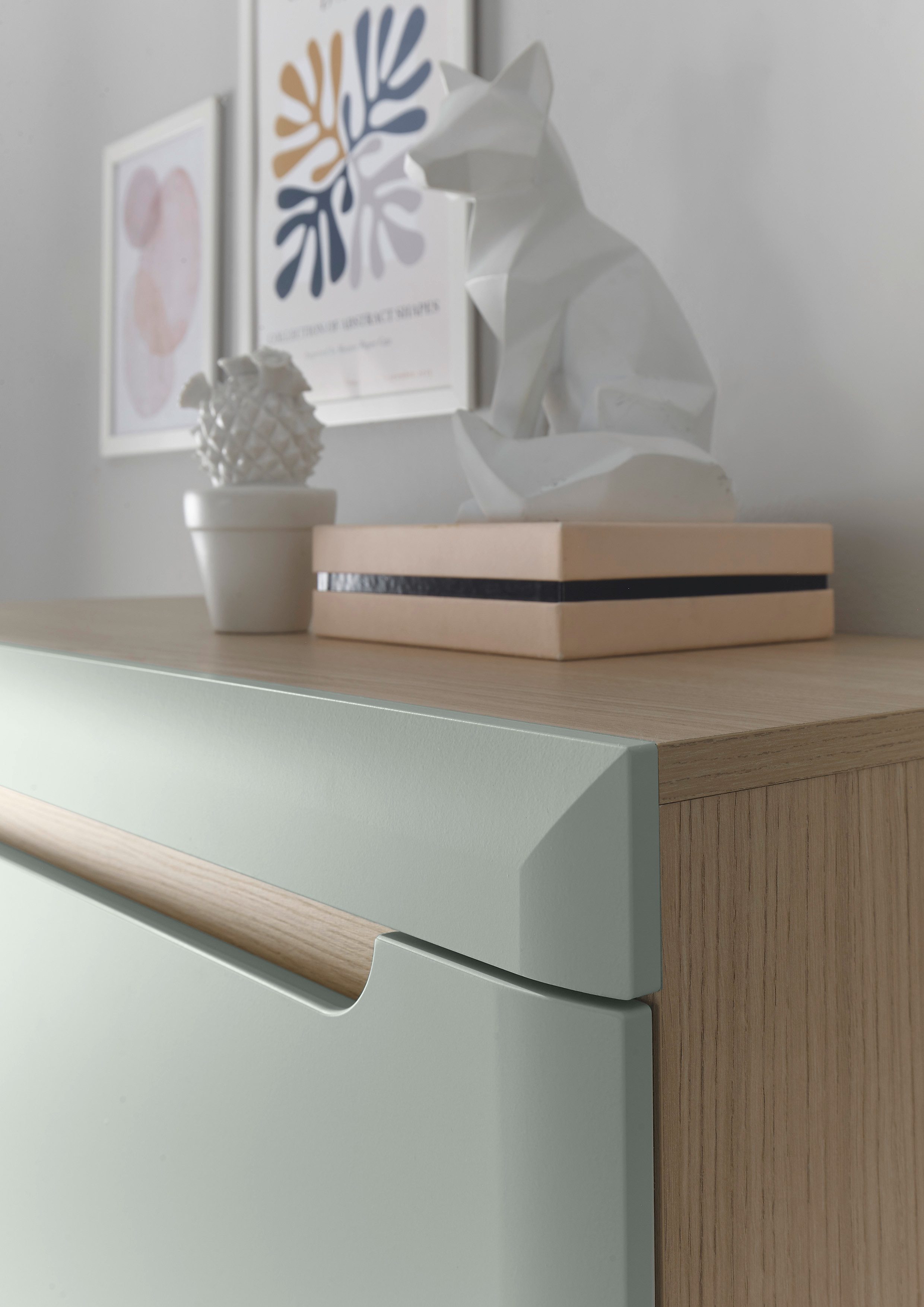 INOSIGN Wandmeubel Torge, wandmeubel, kastwand, mediawand, woonkamer-set bevat 1 vitrine, 1 lowboard, 1 highboard + 1 wandplank, 360 cm breed (set, 4-delig)