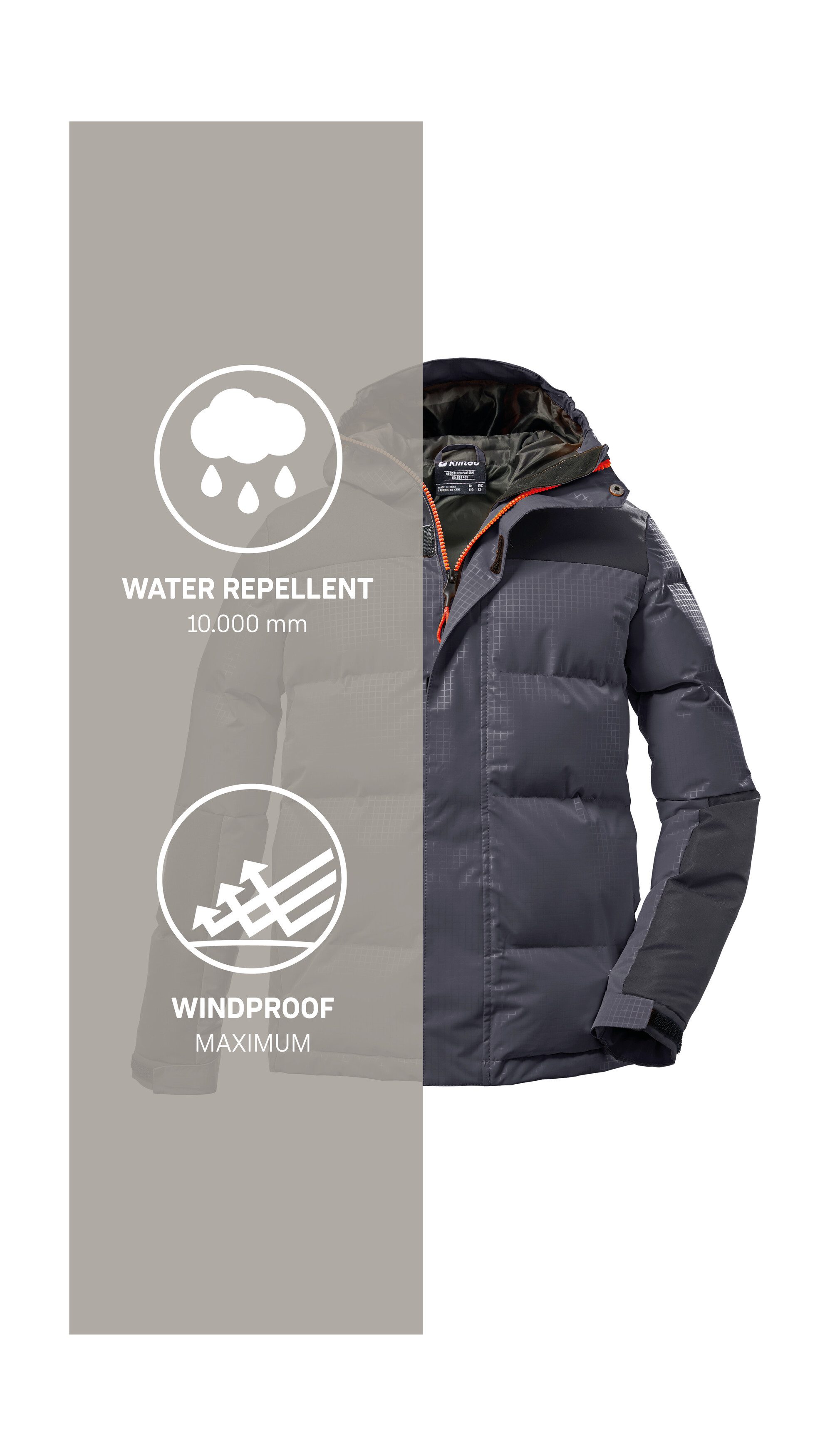Killtec Gewatteerde jas KOW 31 BYS QLTD JCKT Gevoerde killtec jack, waterafstotend, ademend, duurzaam