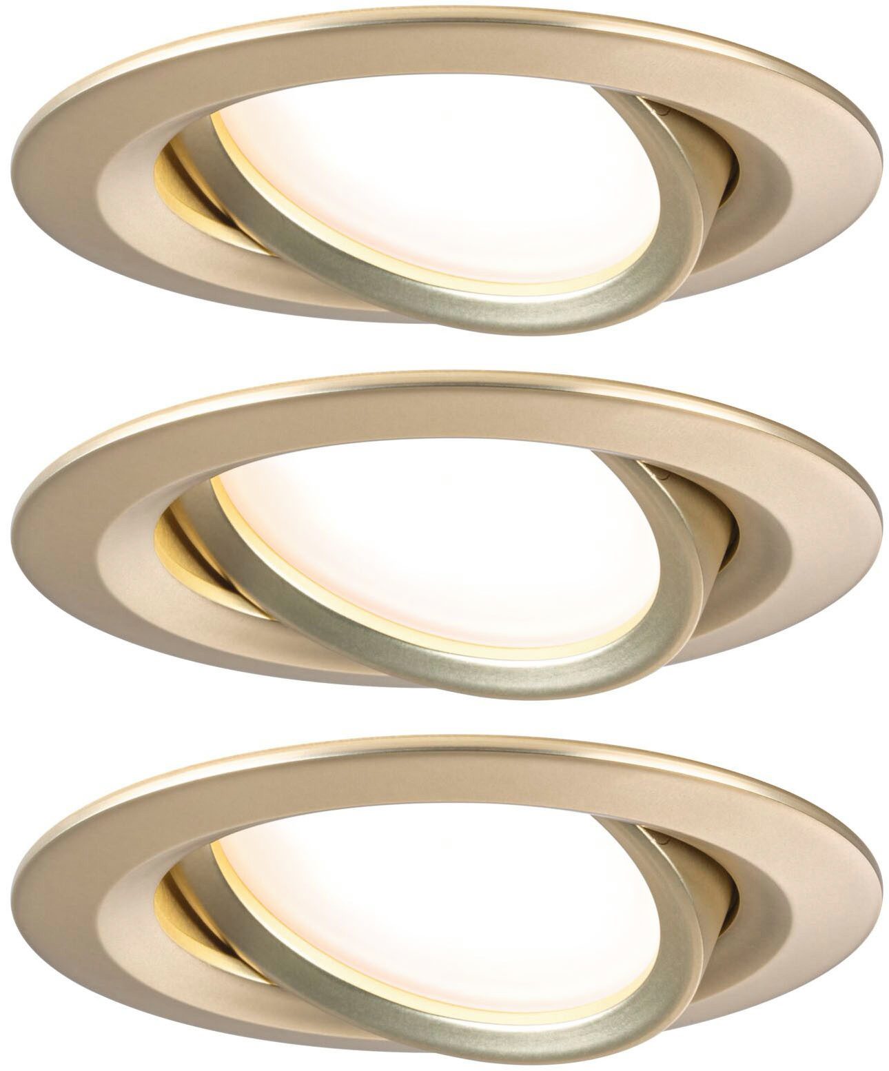 Paulmann Ledinbouwlamp LED inbouwlamp 3-Step-Dim Nova Coin rond 84mm 50° goudkleur mat