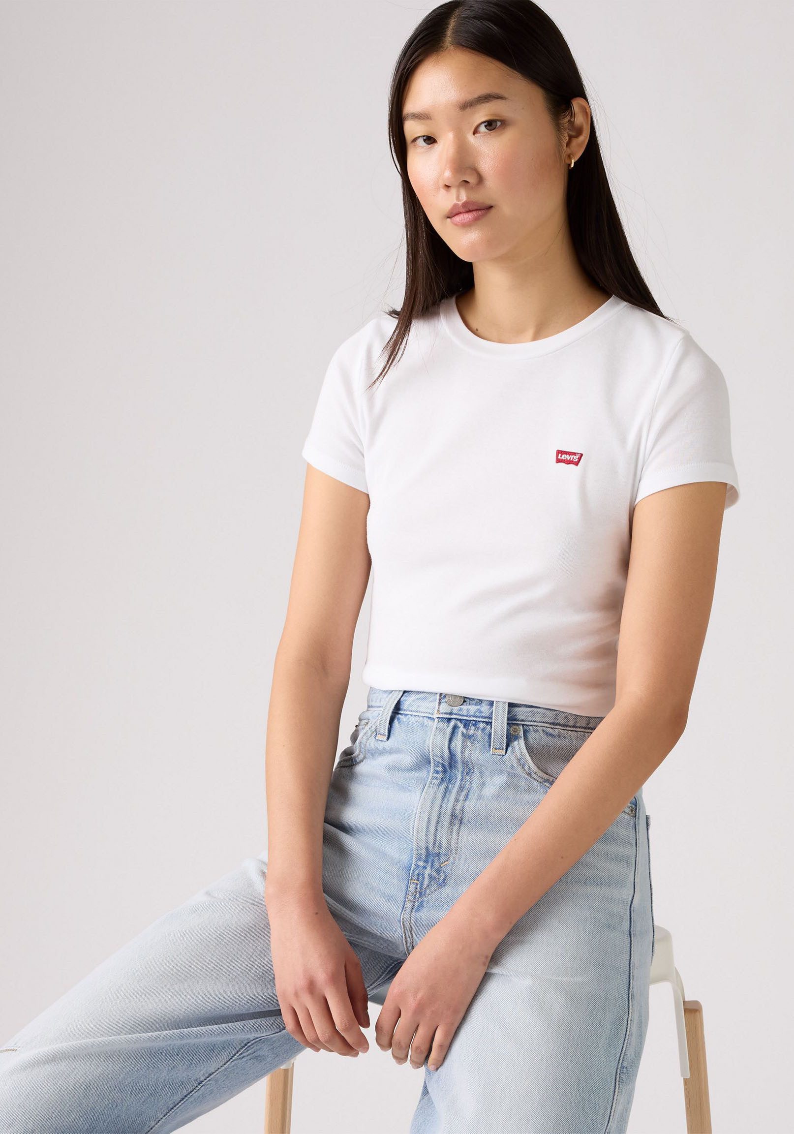 Levi's® T-shirt Mini-Logo met klein logoborduursel op borsthoogte (set, 2-delig)