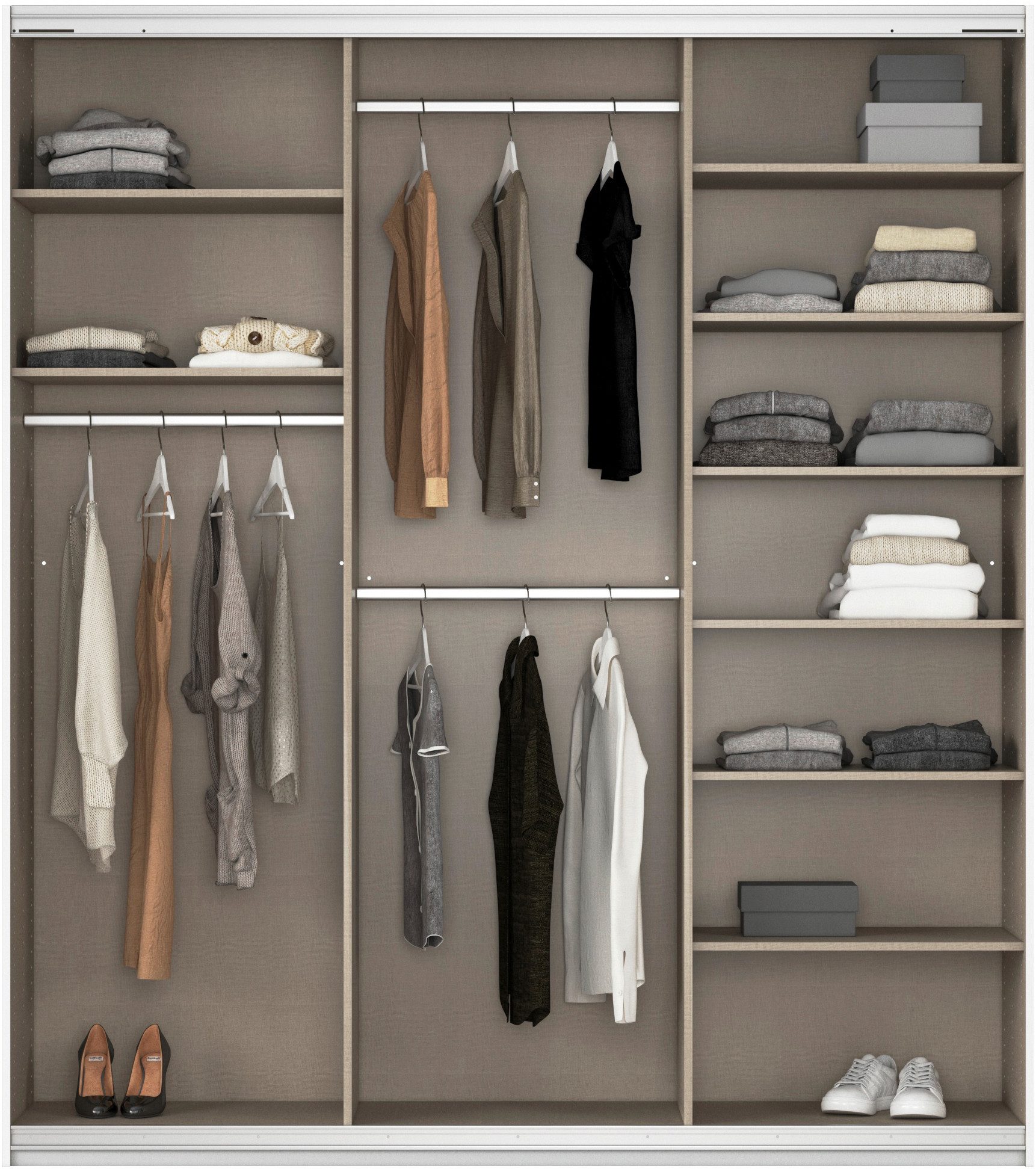 rauch Schuifdeurkast Kledingkast kast OTTO´S CHOICE garderobe AGORDO Top interieur, in 4 breedtes en 2 hoogtes MADE IN GERMANY
