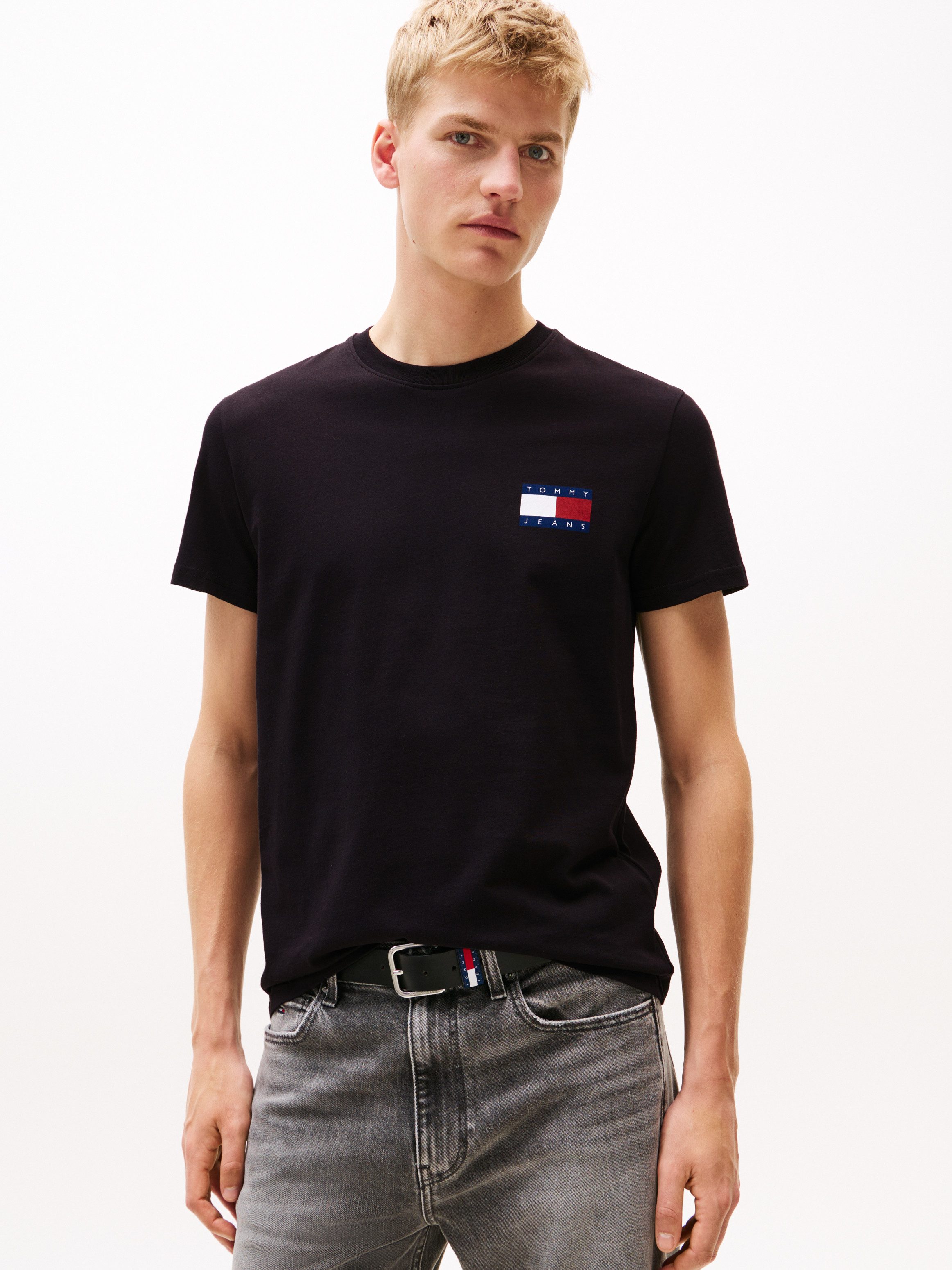 TOMMY JEANS T-shirt TJM SLIM 2PACK ESS FLAG TEE (2-delig)