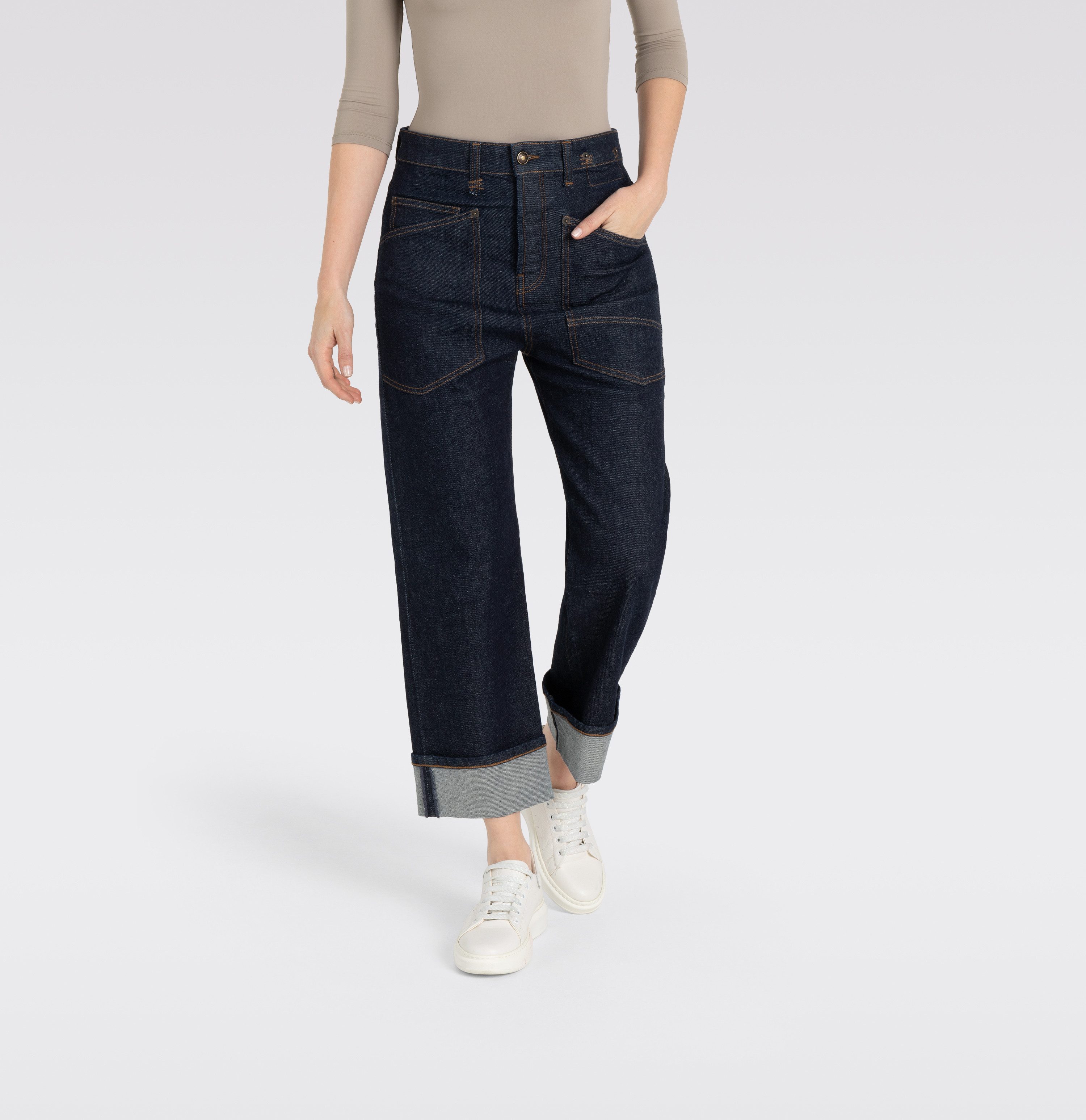 MAC Comfortabele jeans BAGGY straight dames jeans maat 44 blauw