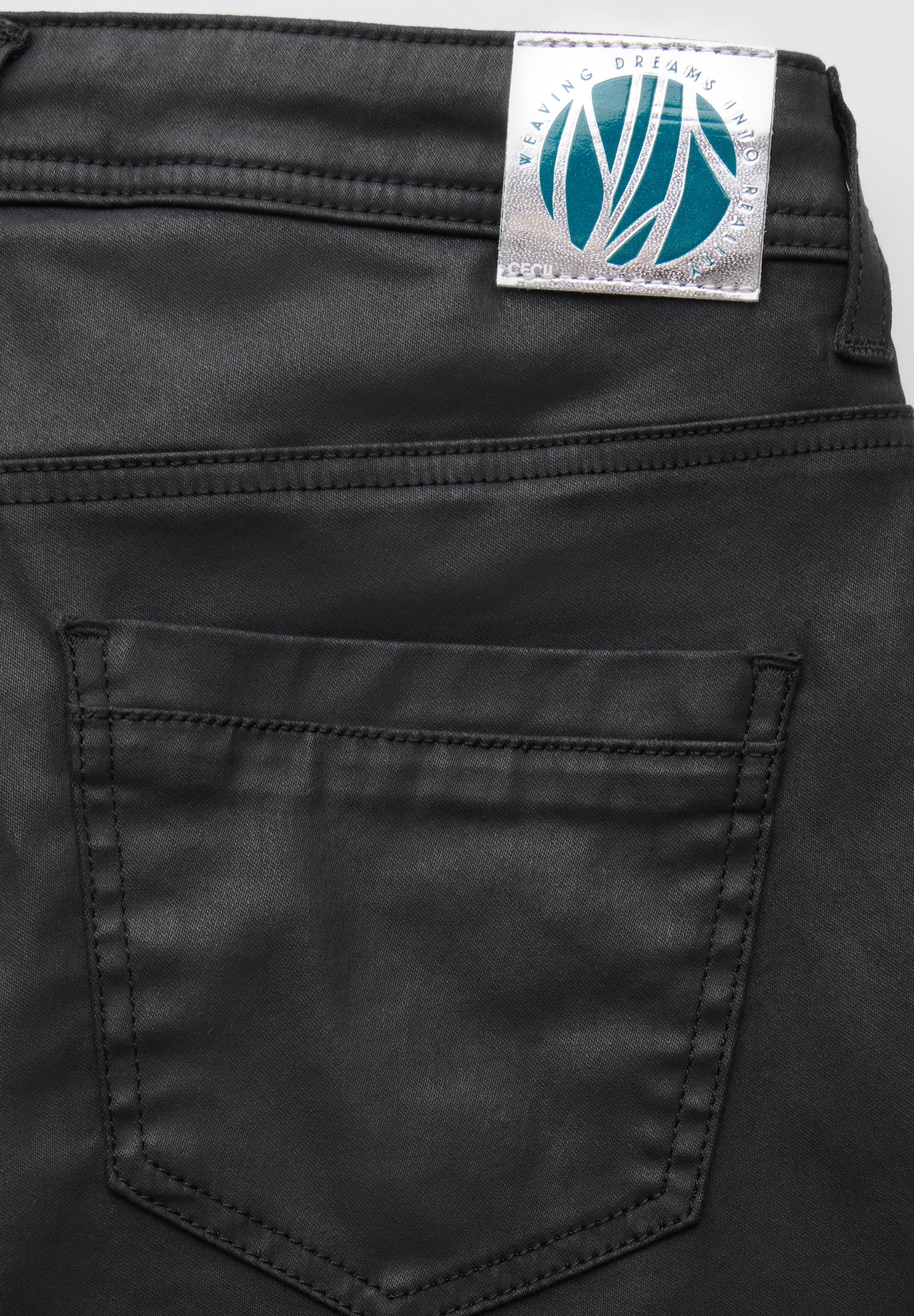 Cecil Regular fit jeans Stijl Tracey met rijgkoord in de band