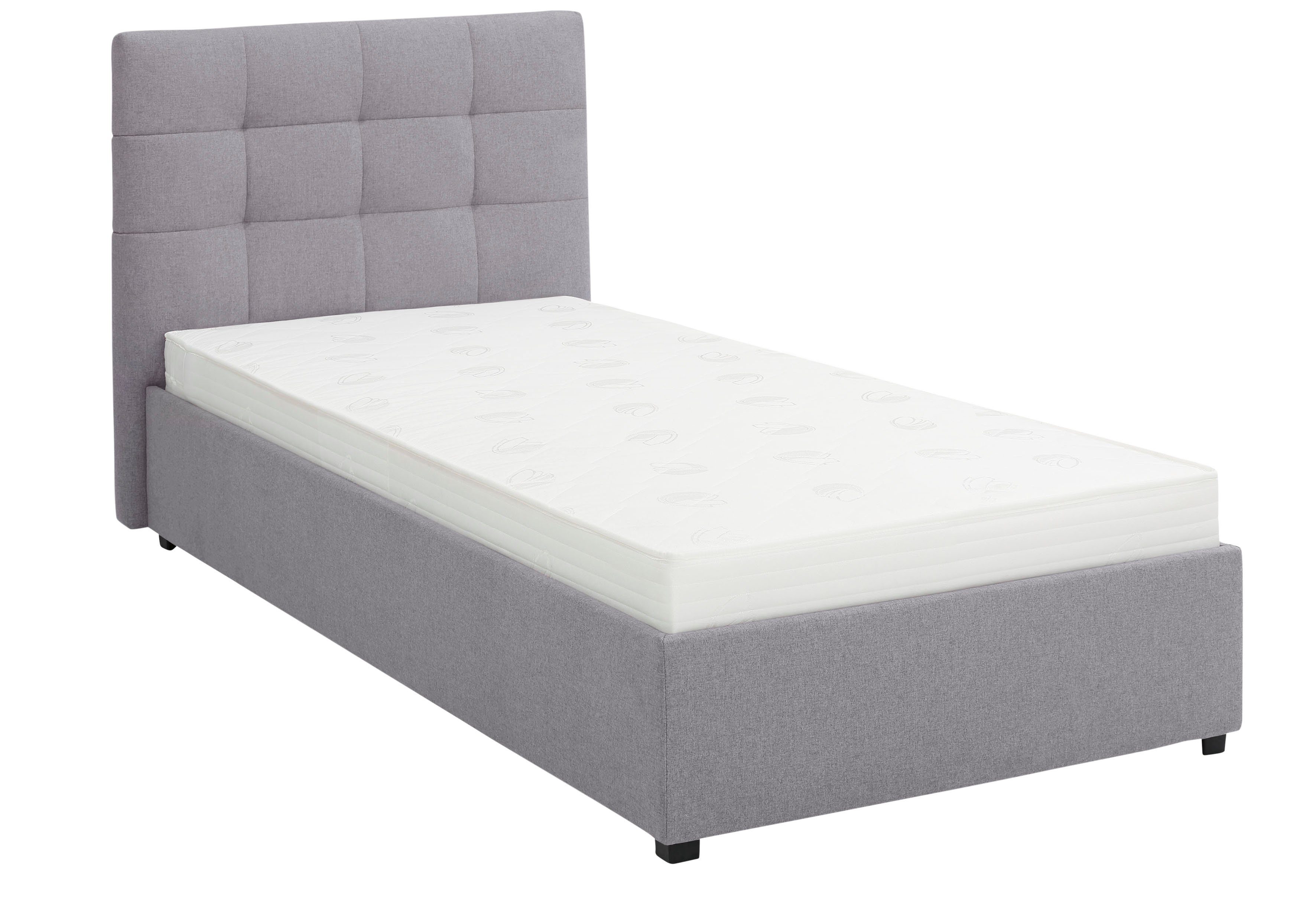 Lüttenhütt Gestoffeerd bed Endres met bedkist, naar keuze zonder matras/lattenbodem of incl. matras