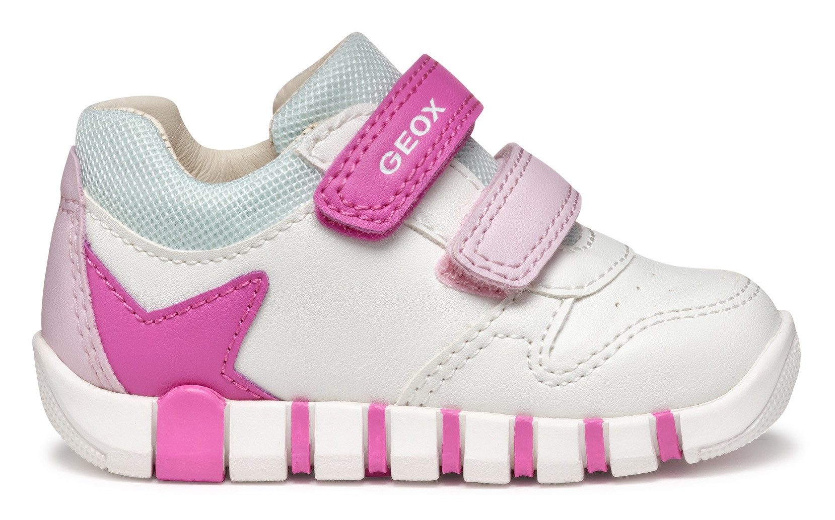 Geox Babyschoentjes B IUPIDOO GIRL , sneakers, klittenbandschoen, meisjes schoen met grote ster op de hiel