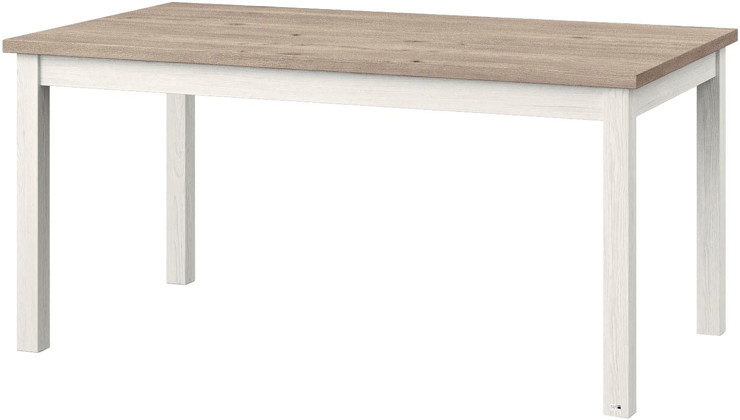 set one by Musterring Eettafel York in 3 kleurvarianten en 4 maten verkrijgbaar, met eiken plaat