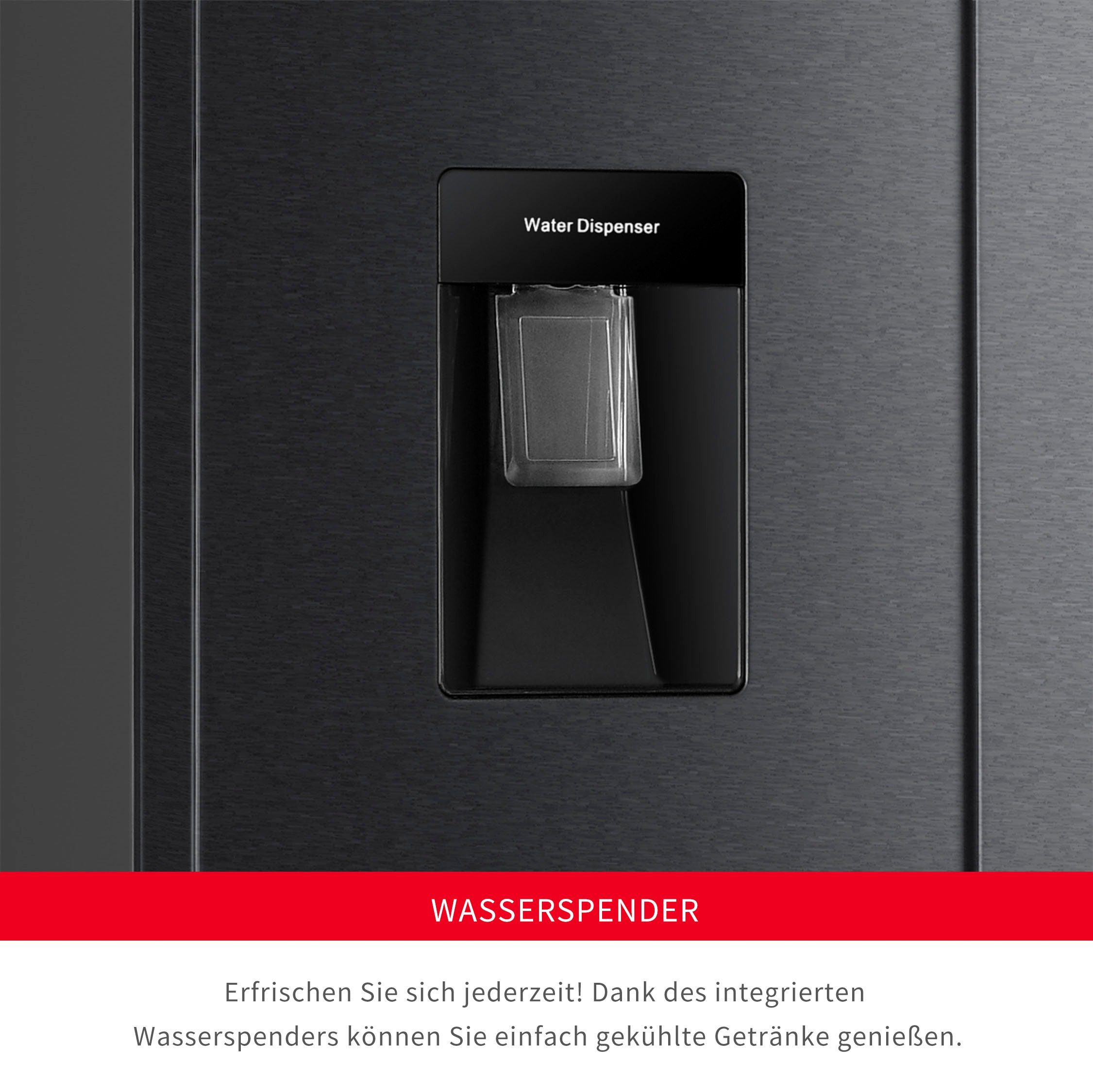 Hanseatic MultiDoor HCDC18080CWDI NoFrost, waterdispenser, display