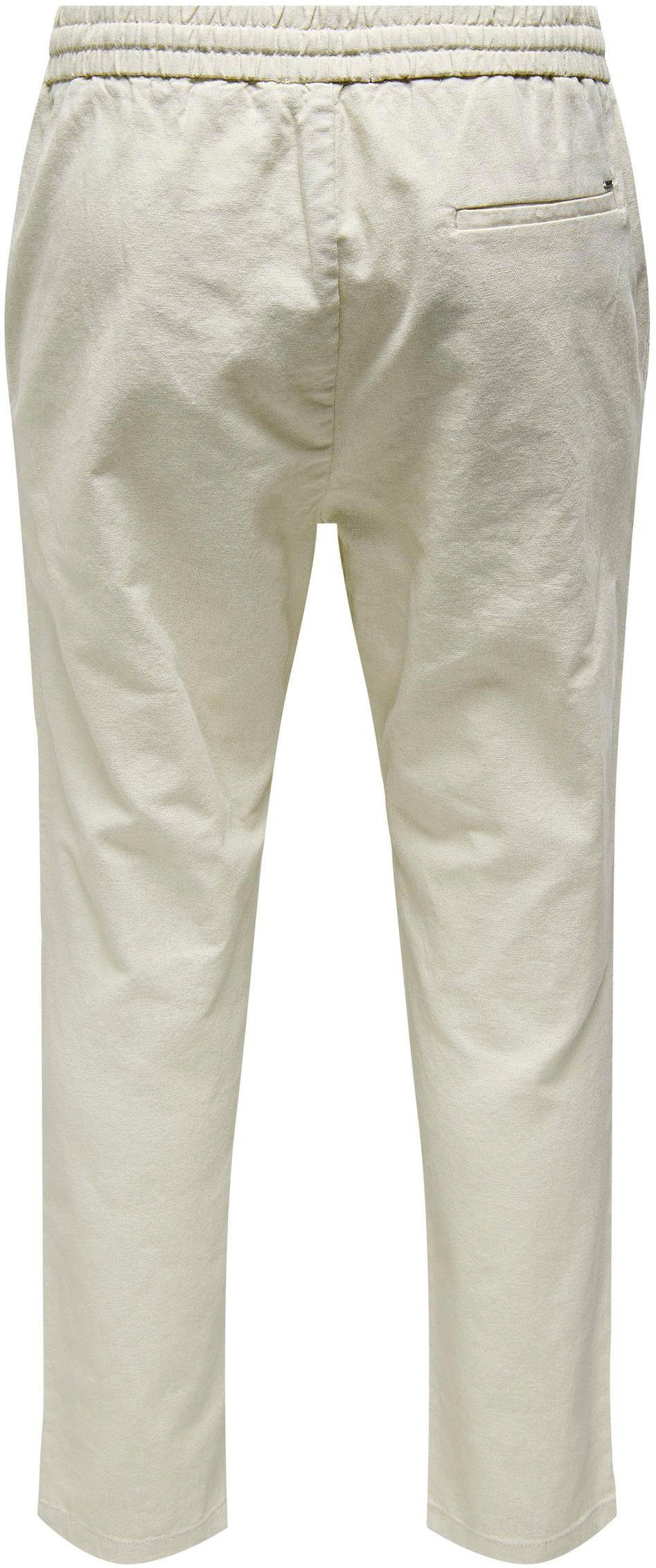 ONLY & SONS Stoffen broek ONSLINUS CROP 0007 COT LIN PNT NOOS