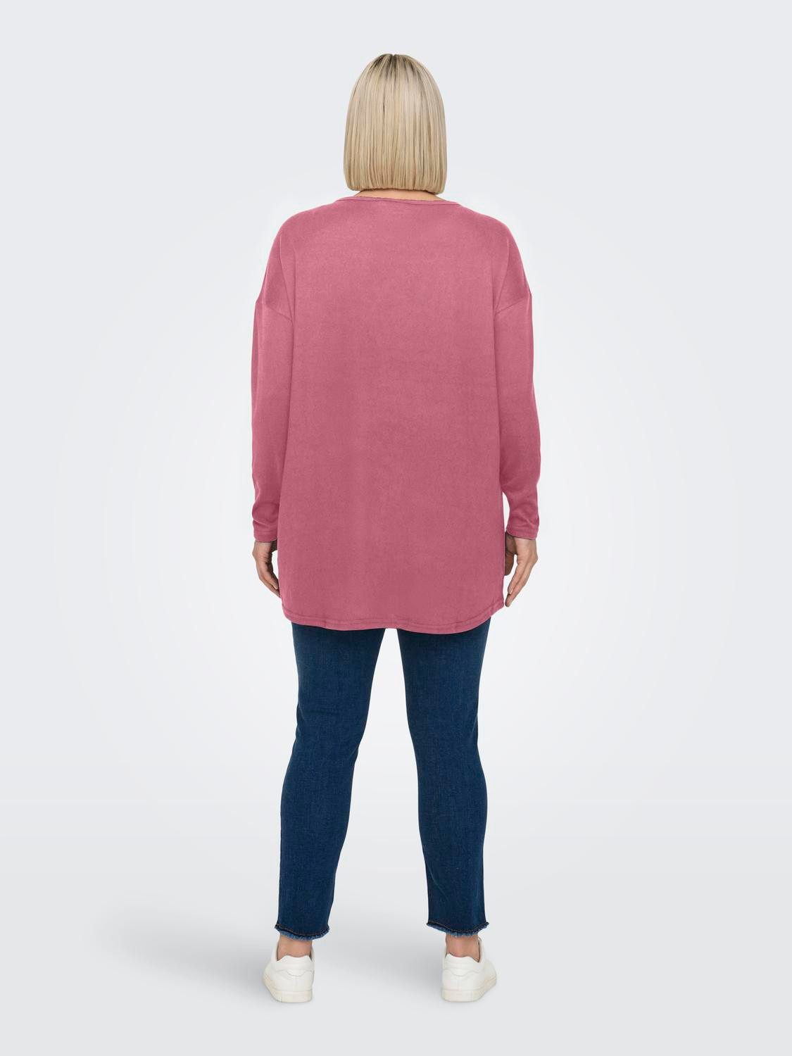ONLY CARMAKOMA Shirt met lange mouwen CARALBA LS LONG TOP JRS