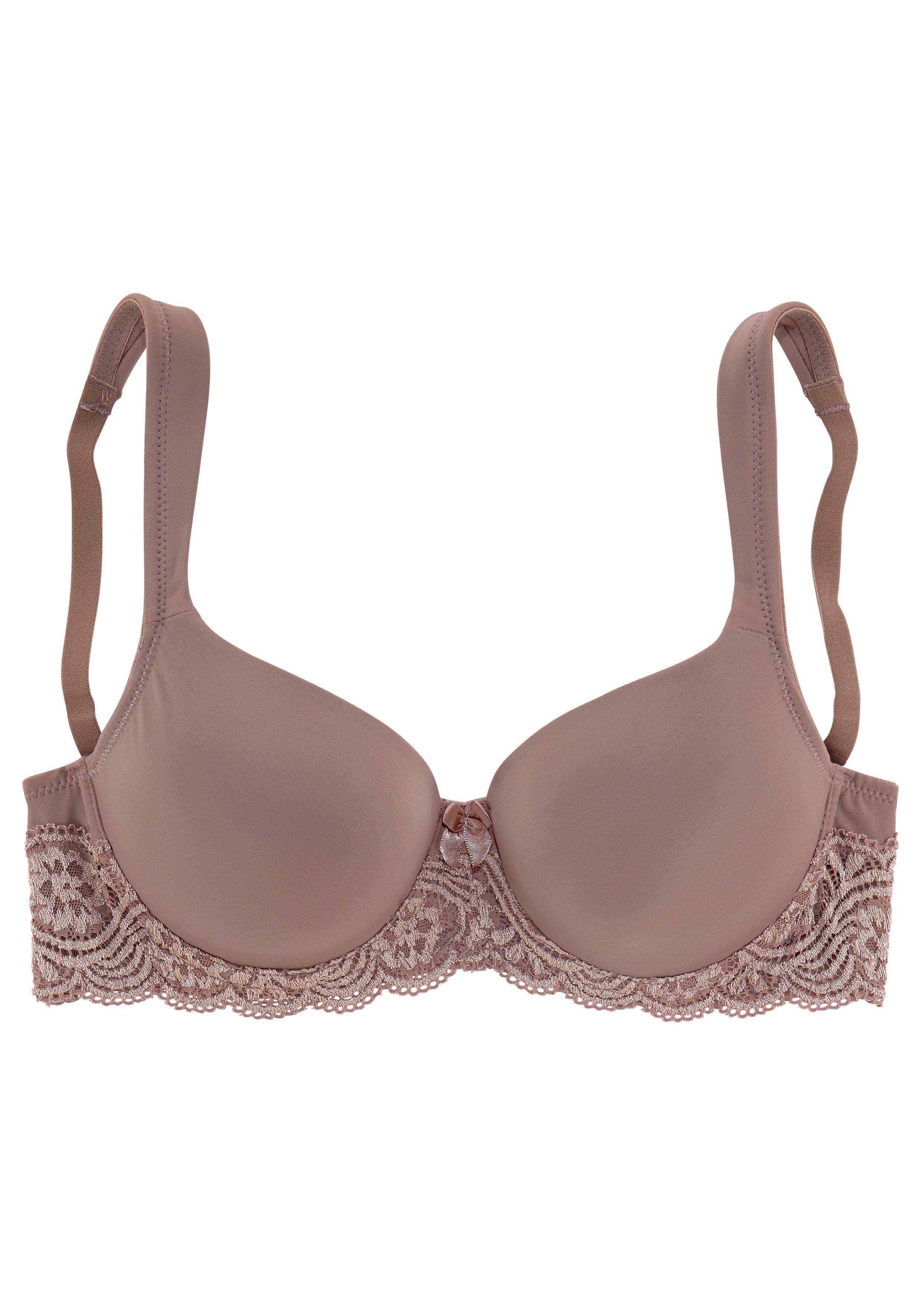Lascana Bh met steuncups met beugels, naadloze voorgevormde cups, kanten details, lingerie