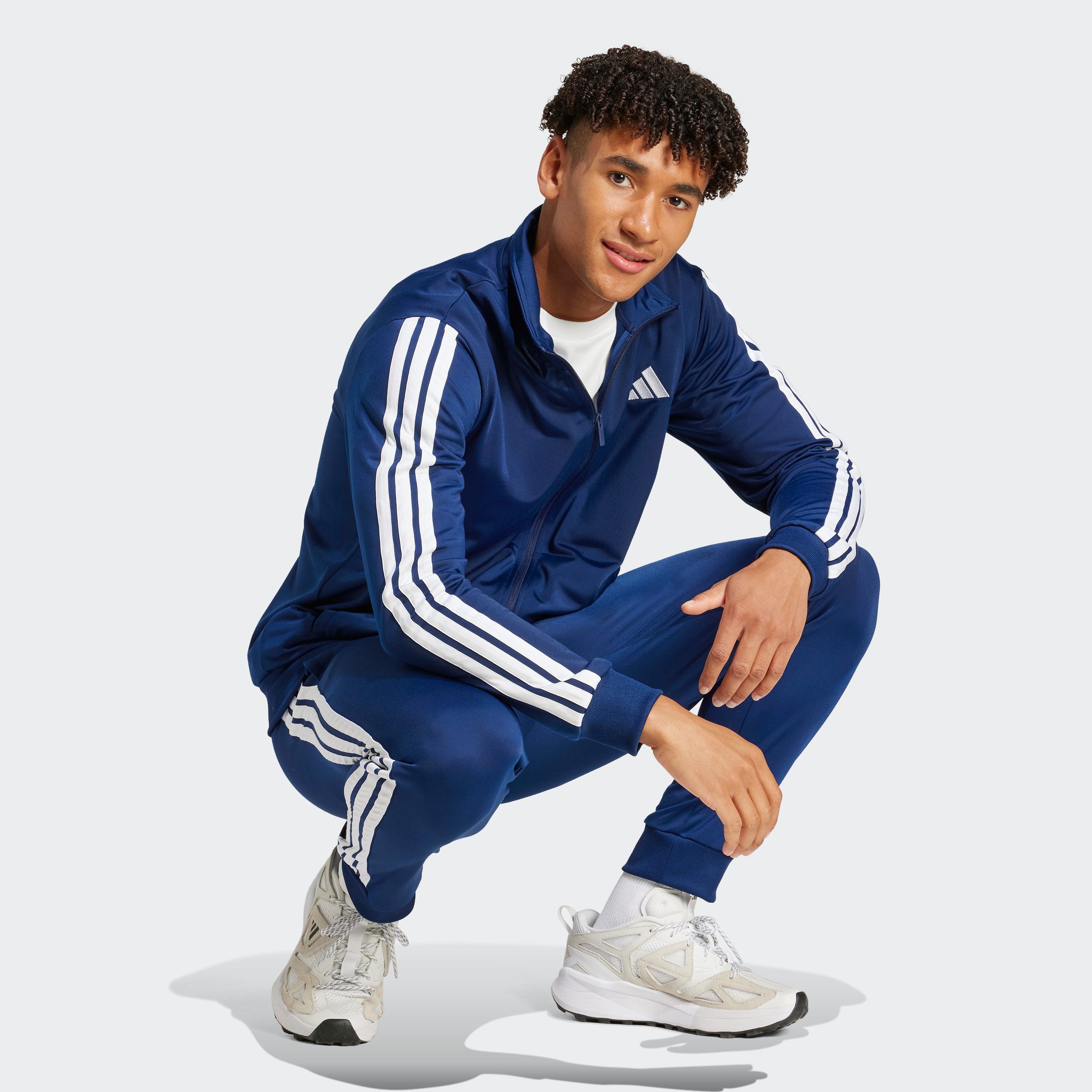 adidas Sportswear Trainingspak M 3S TR TT TS Basic 3-strepen tricot (2-delig)