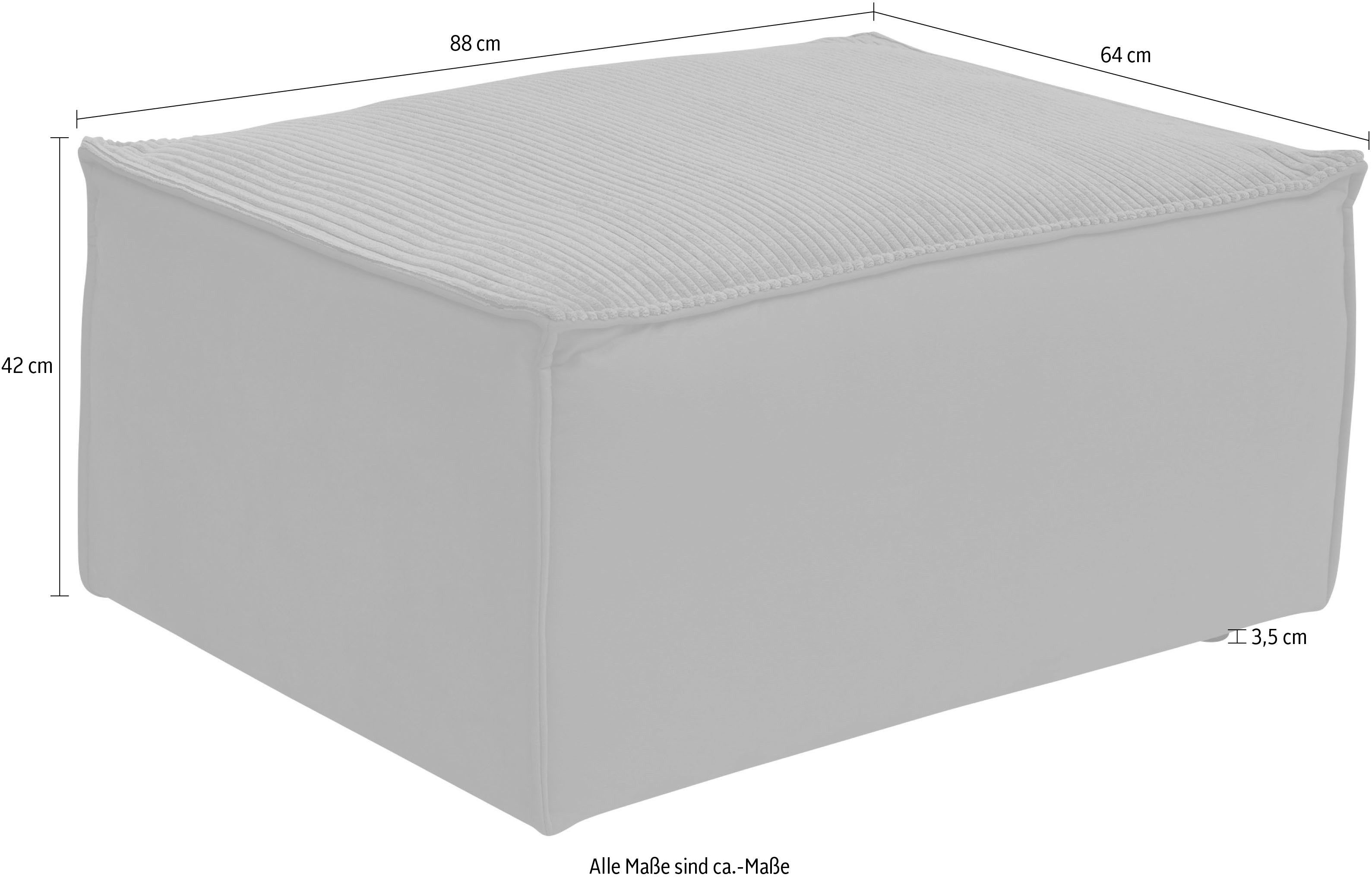 RAUM.ID Hocker Modulid als module of afzonderlijk te gebruiken, in ribfluweel (1 stuk)