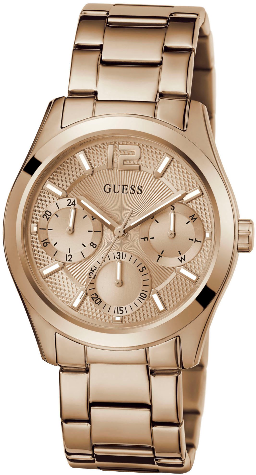 Guess Multifunctioneel horloge Zoe Quartzhorloge, horloge, damenuur, datum, 12/24-uurs weergave