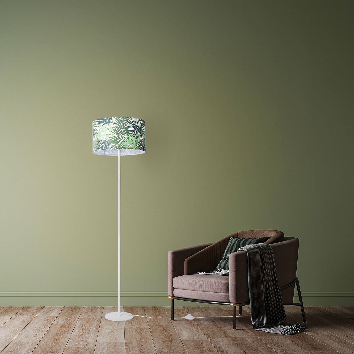 Paco Home Staande lamp Oostende 534 Vloerlamp kinderkamer lamp leeslamp decoratie woonkamer palm
