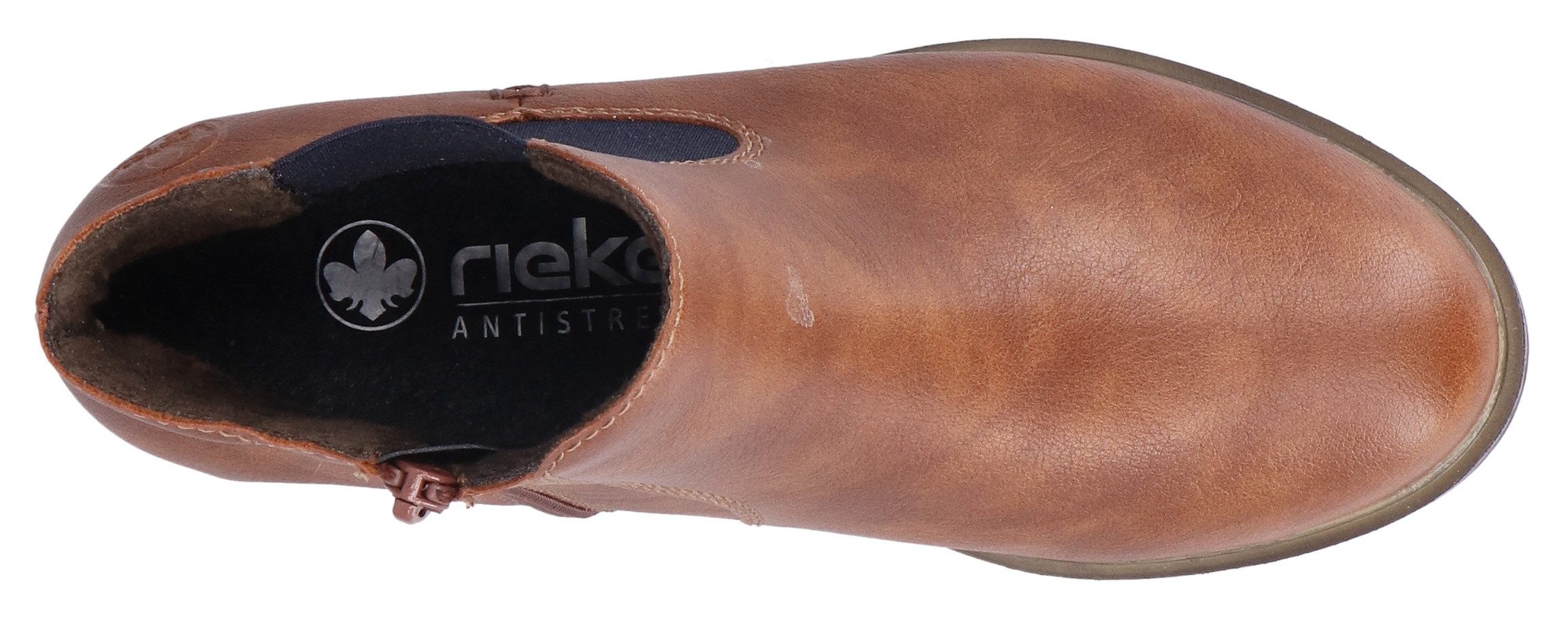 Rieker Chelsea-boots , instappers, enkellaars, blokhak, met verwarmende textielvoering