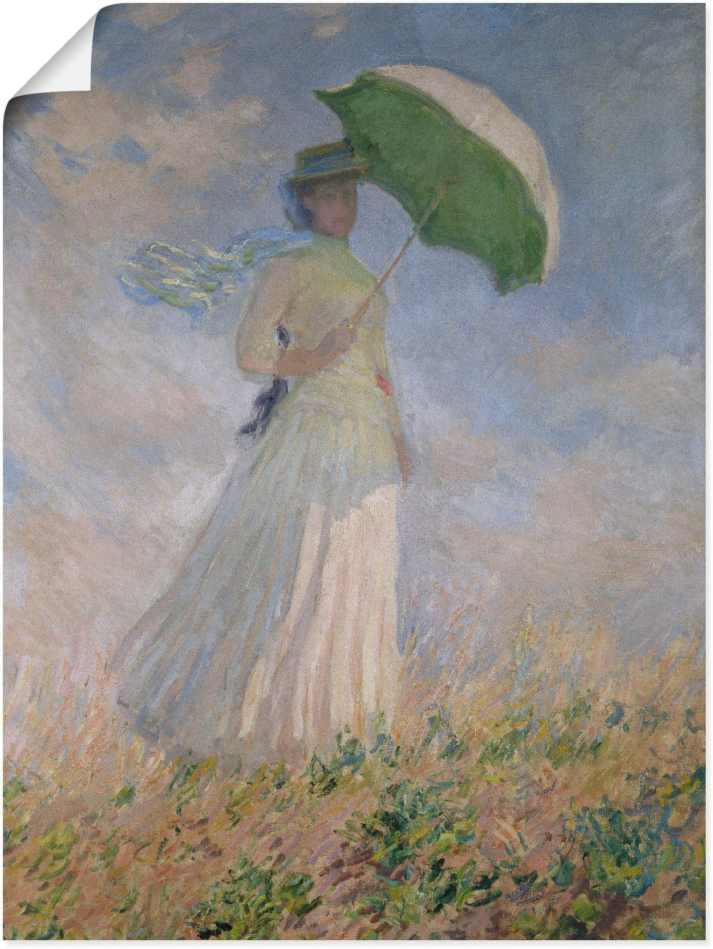Artland Artprint Vrouw met parasol, Susanne Hoschedé als artprint op linnen, muursticker of poster in verschillende maten foto schilderijen maat 45