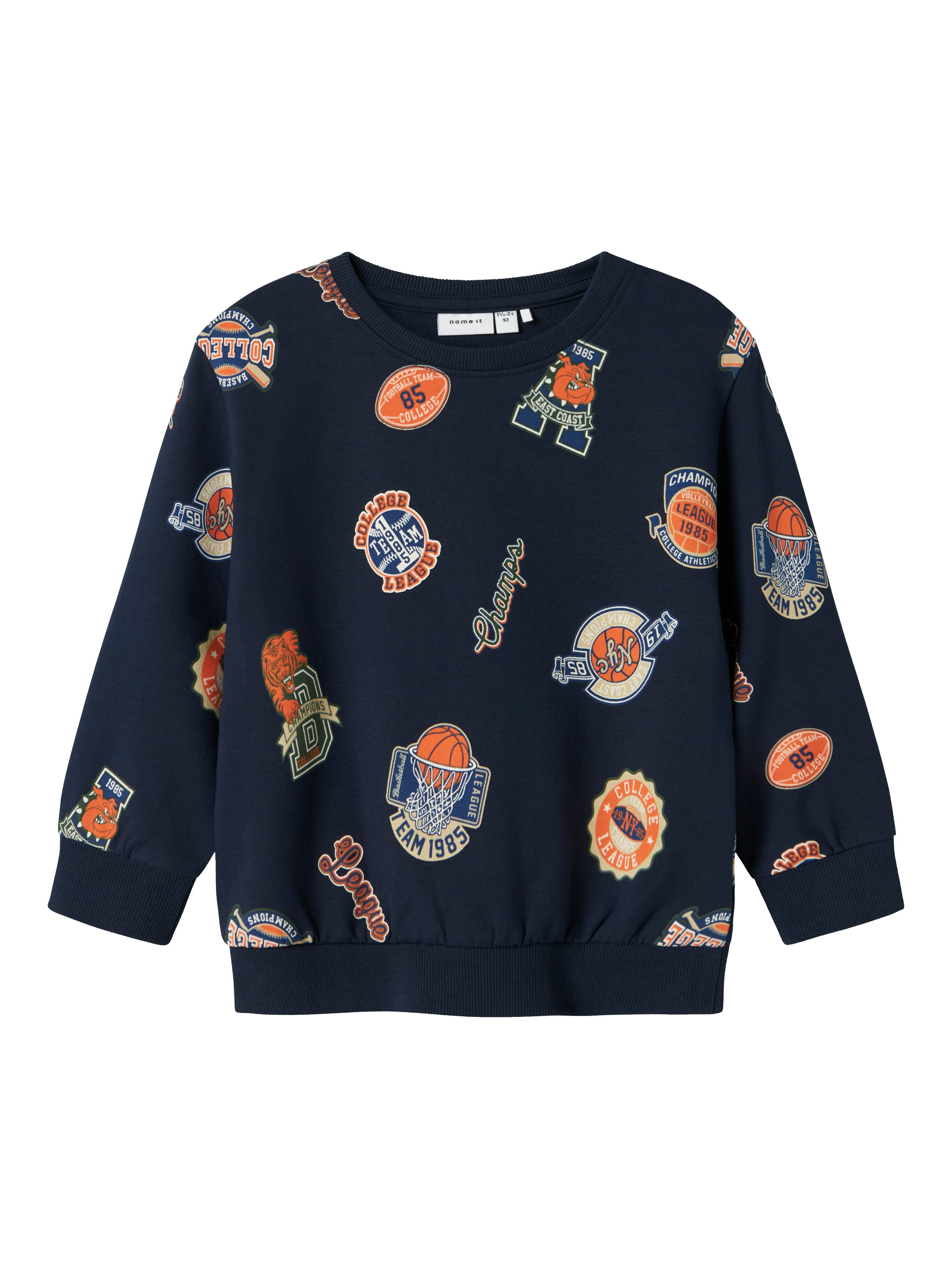 Name It Sweatshirt NMMLELAND LS NREG SWEAT BOX BRU
