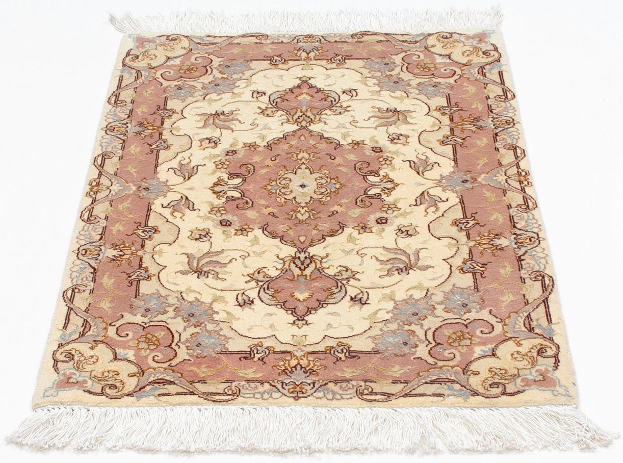 morgenland Wollen kleed Täbriz - 50 Raj Medaillon beige 89 x 62 cm Handgeknoopt